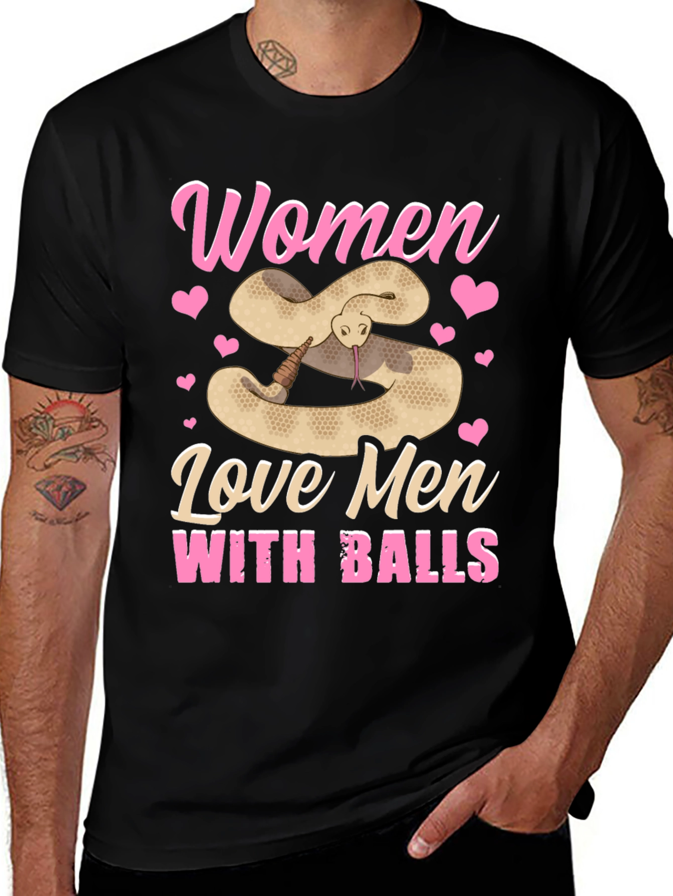 Variant 10 of Women Love Men With Balls Snake T-Shirt