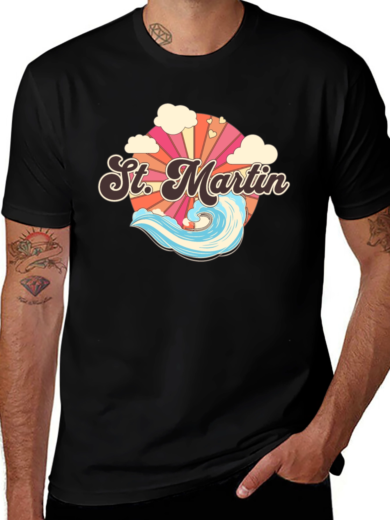 St. Martin Retro Wave Graphic T-Shirt
