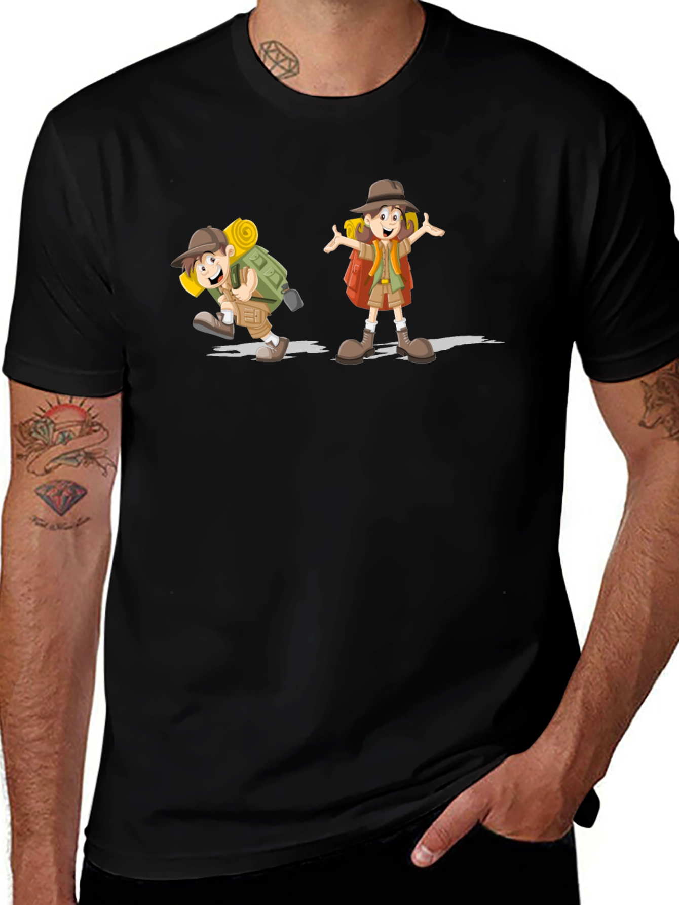 Variant 30 of Cartoon Hiker Graphic Tee