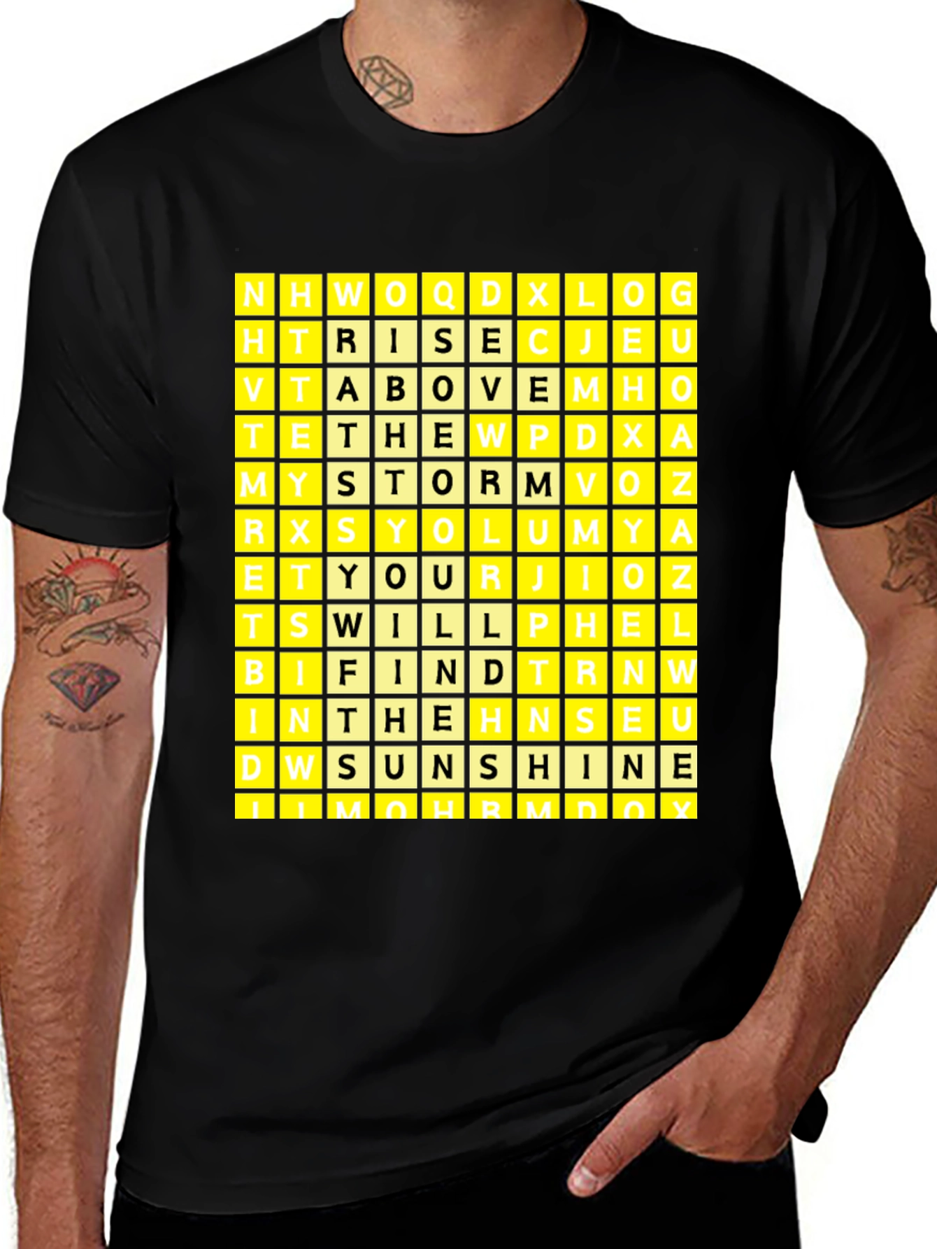 Word Search Puzzle Graphic T-Shirt