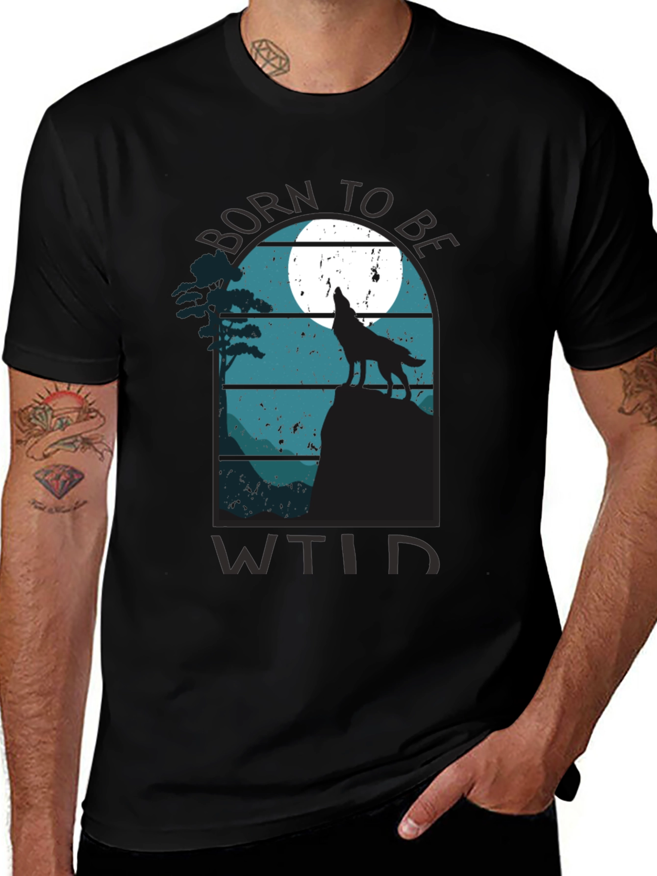 Variant 21 of Born to be Wild Black T-Shirt