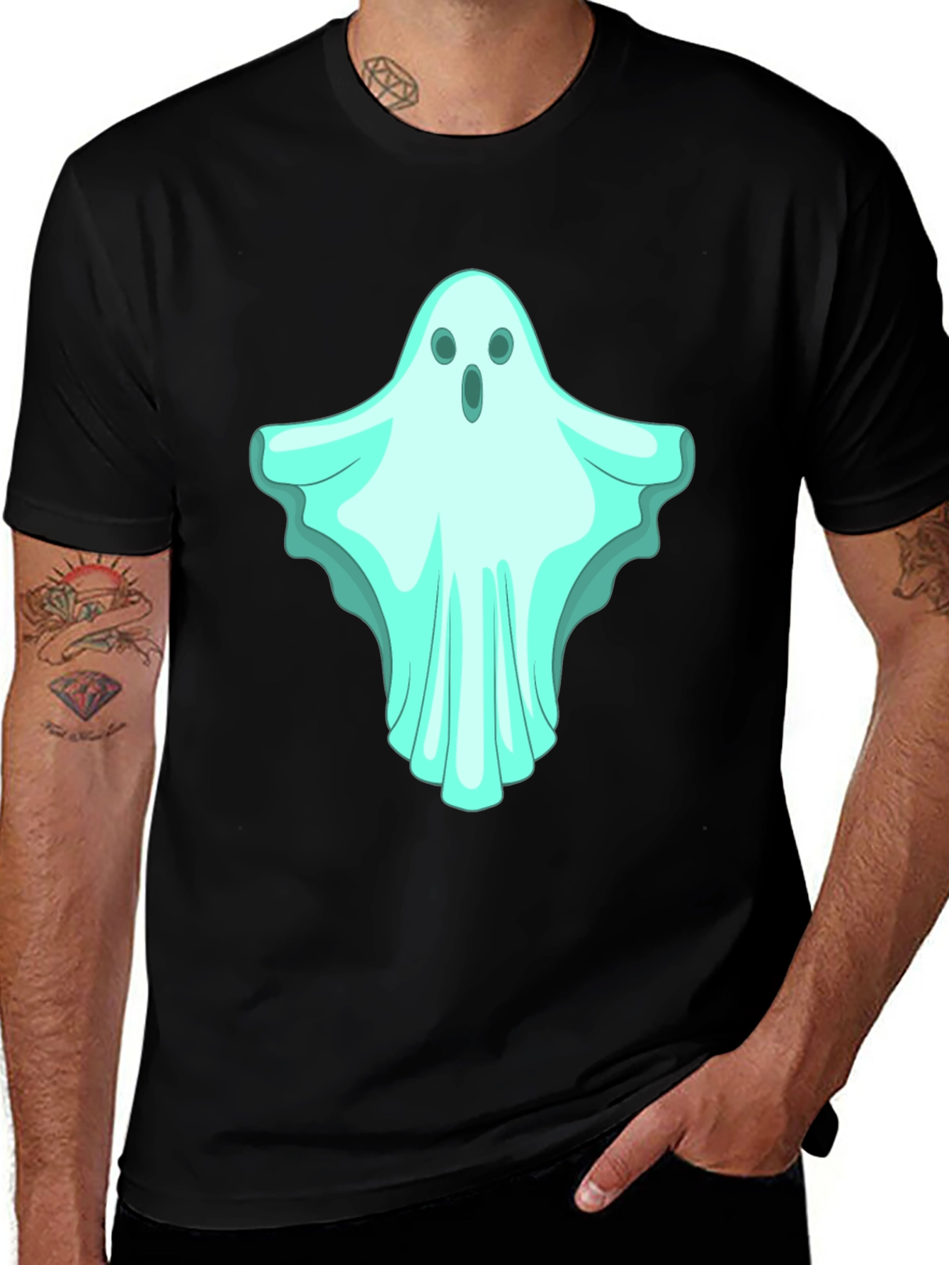 Variant 13 of Spooky Ghost Graphic Tee