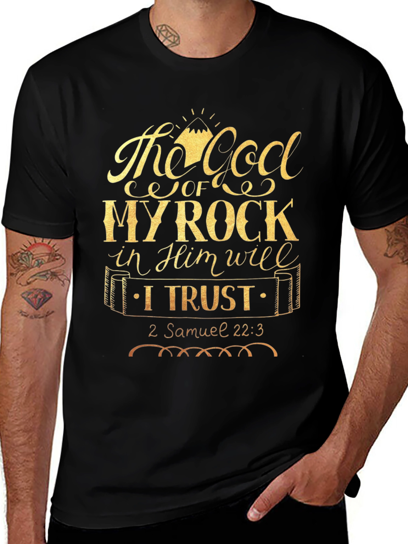 The God of My Rock T-Shirt - Christian Faith Tee