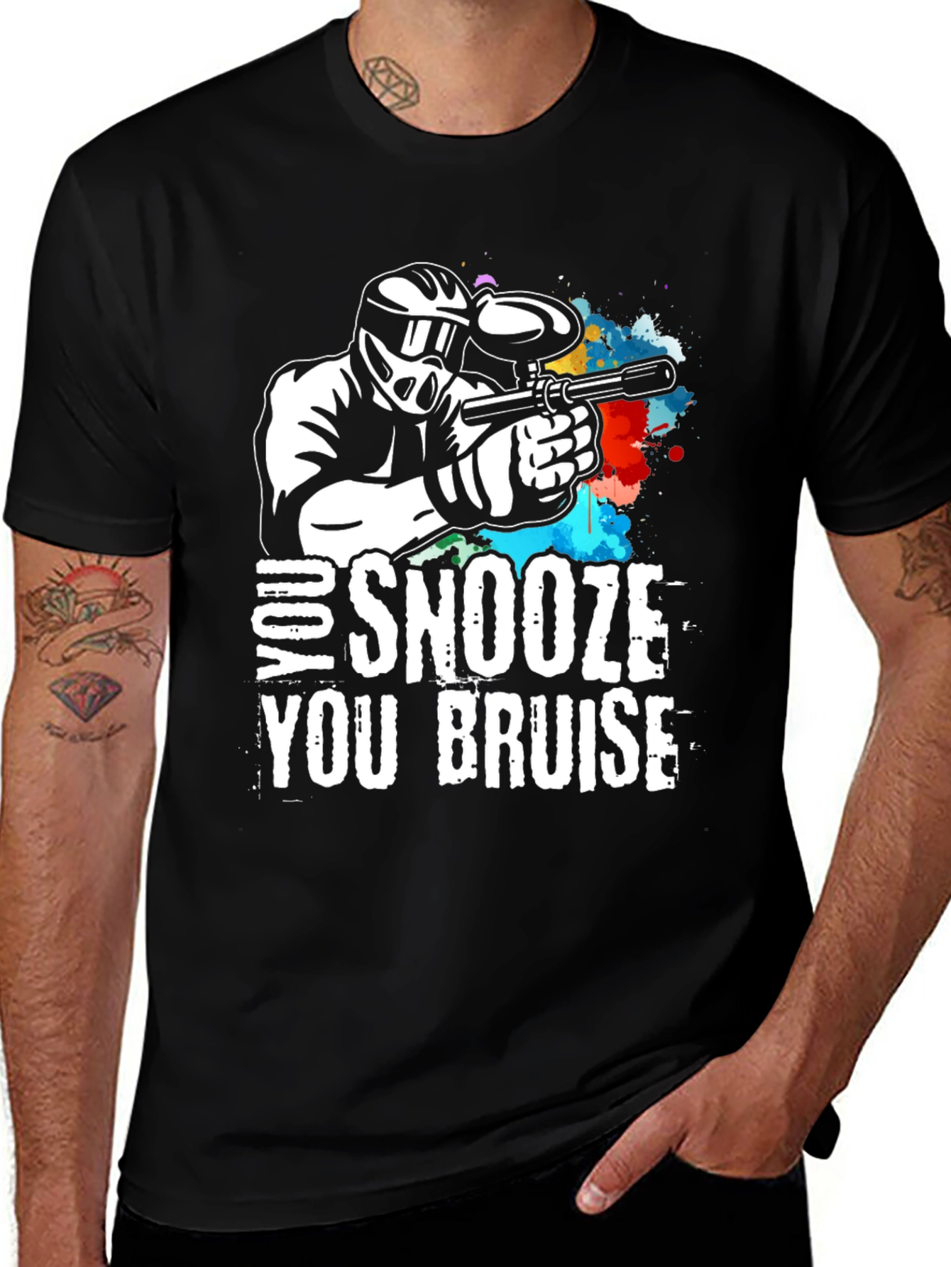 Snooze You Bruise T-Shirt Paintball Player
