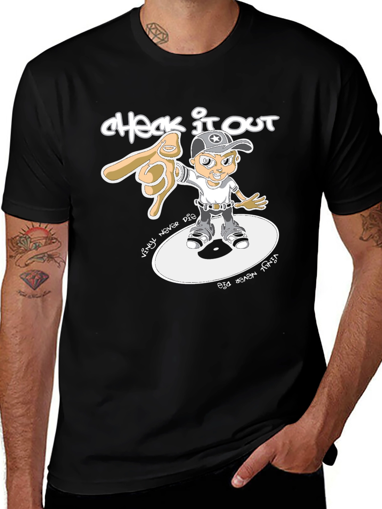 Variant 3 of Cool Graphic Print Black T-Shirt