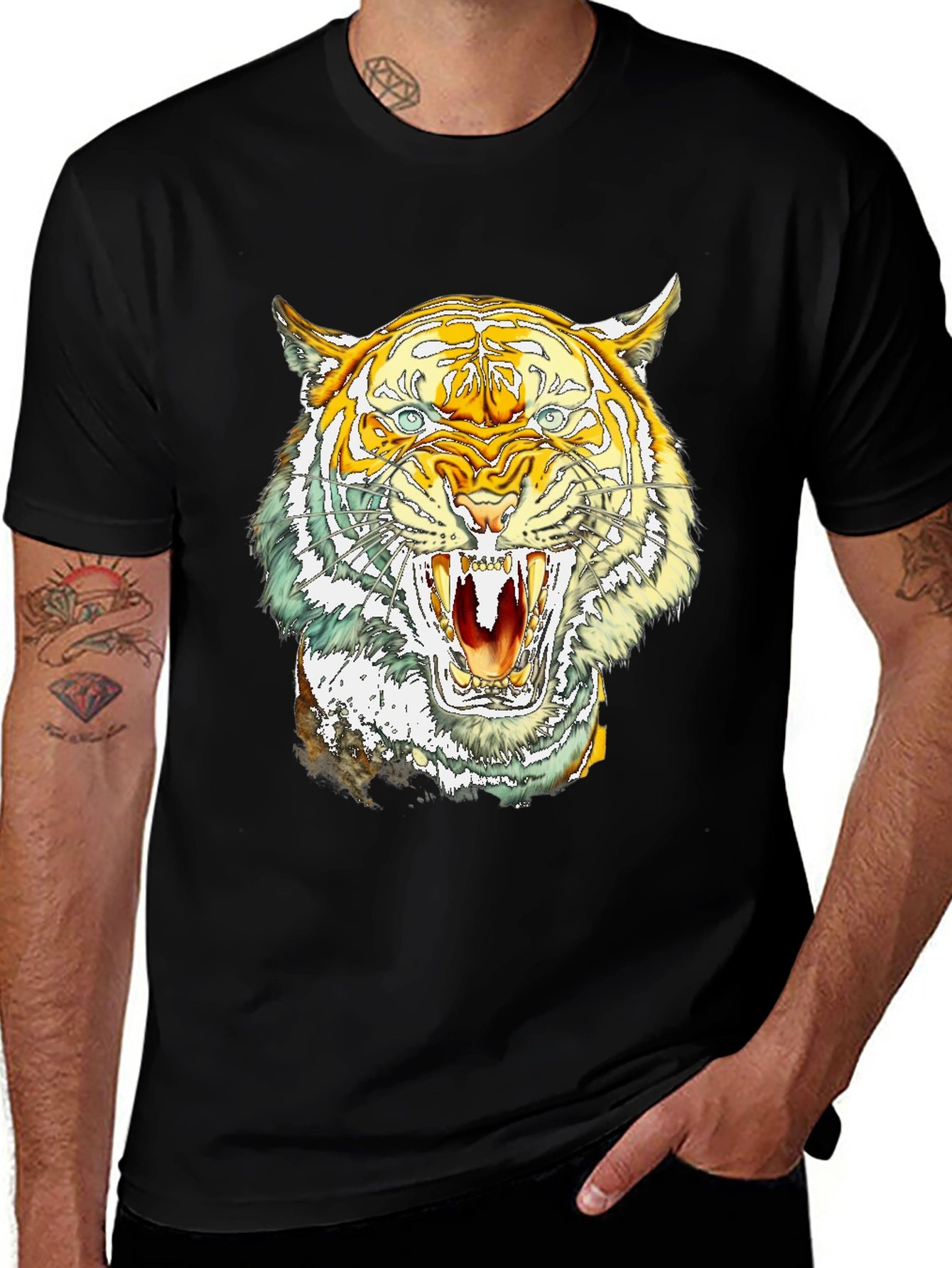 Variant 26 of Bold Tiger Graphic Tee - Fierce Animal Print T-Shirt