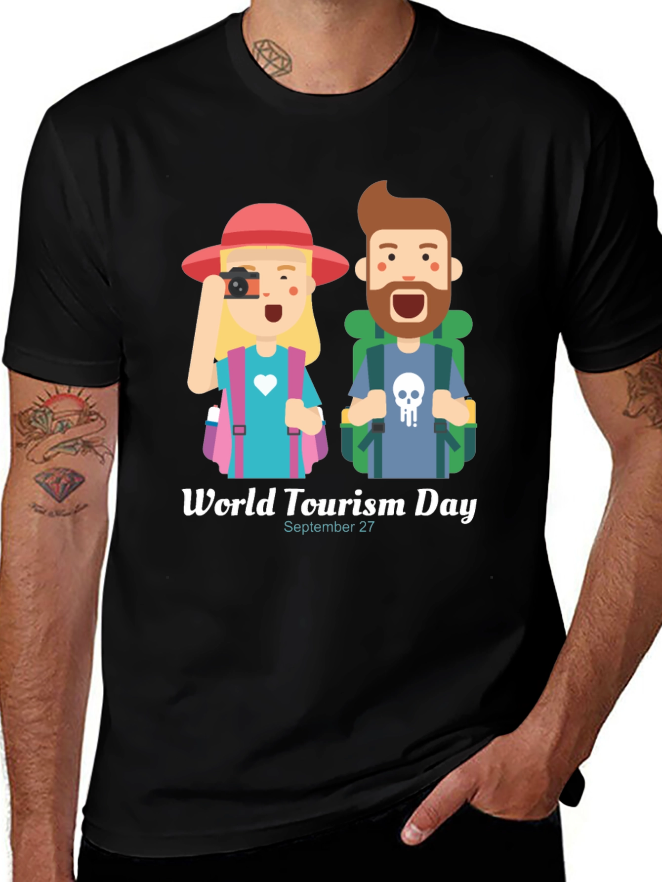 Variant 21 of World Tourism Day Graphic T-Shirt - September 27th