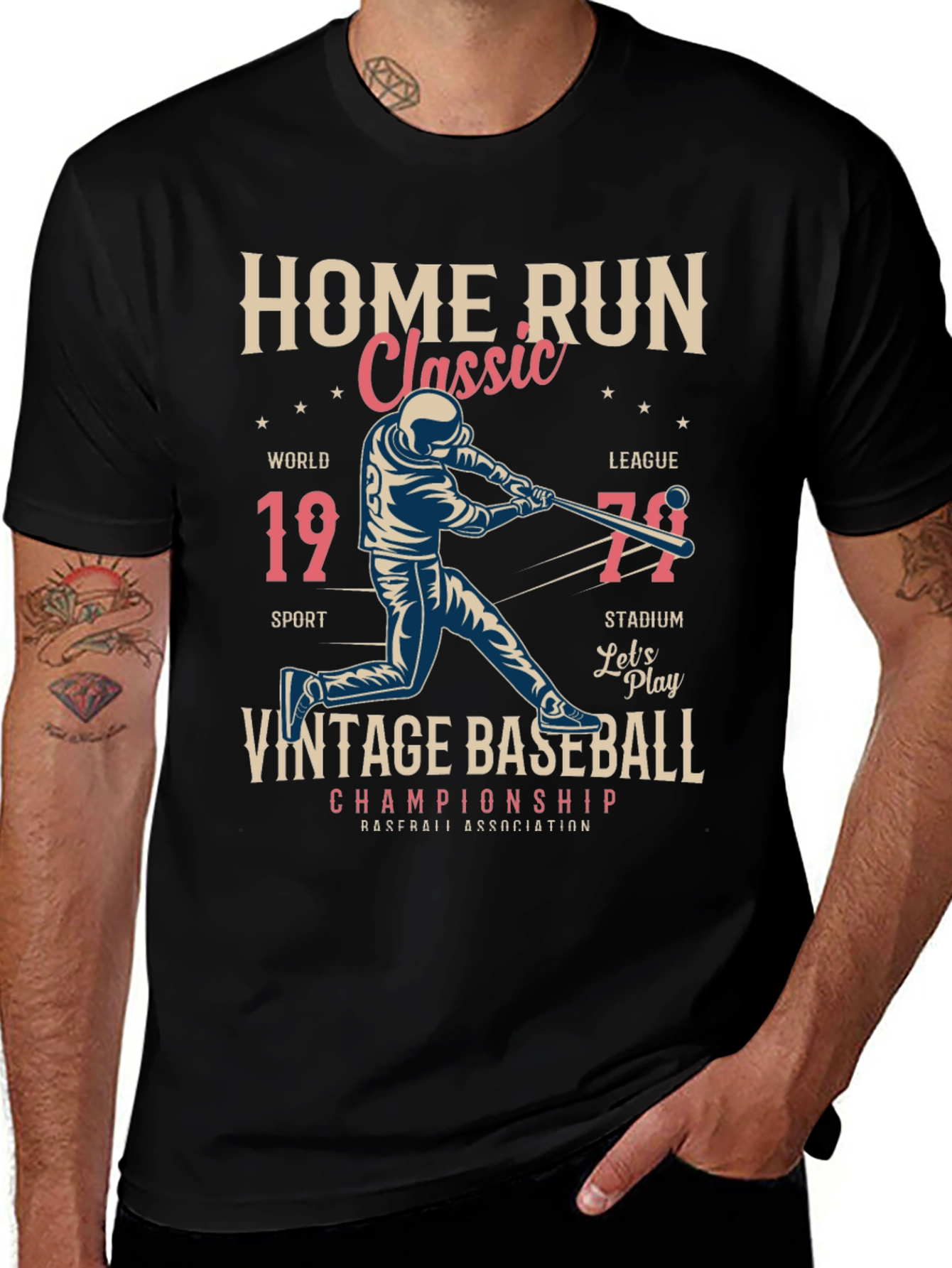 Vintage Baseball Graphic Tee - Home Run Classic 1979