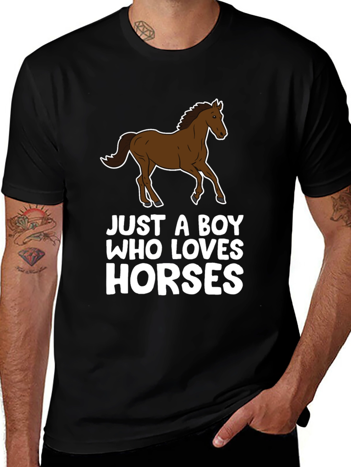 Variant 25 of Just a Boy Who Loves Horses T-Shirt