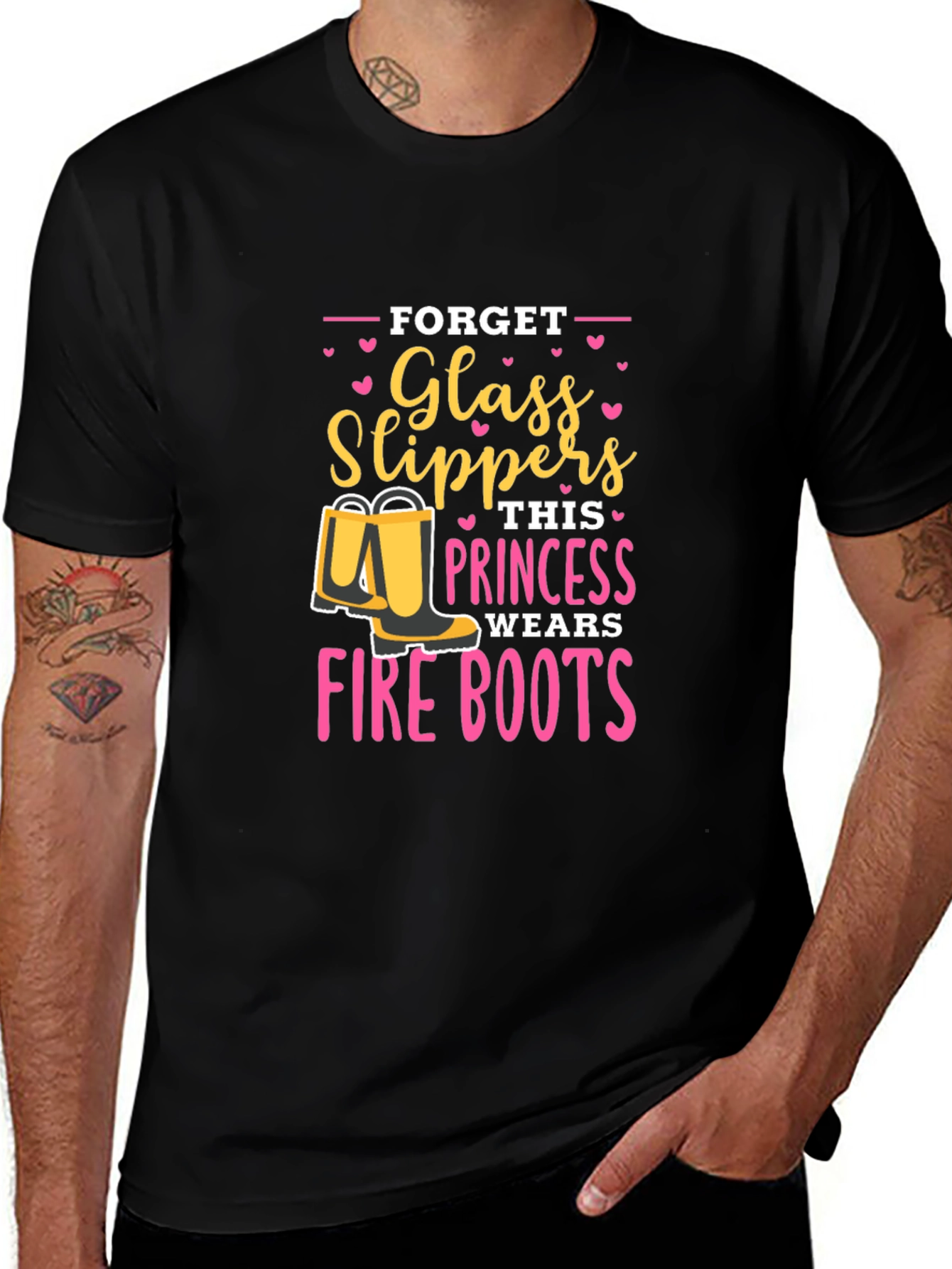 Variant 23 of Forget Glass Slippers Firefighter T-Shirt