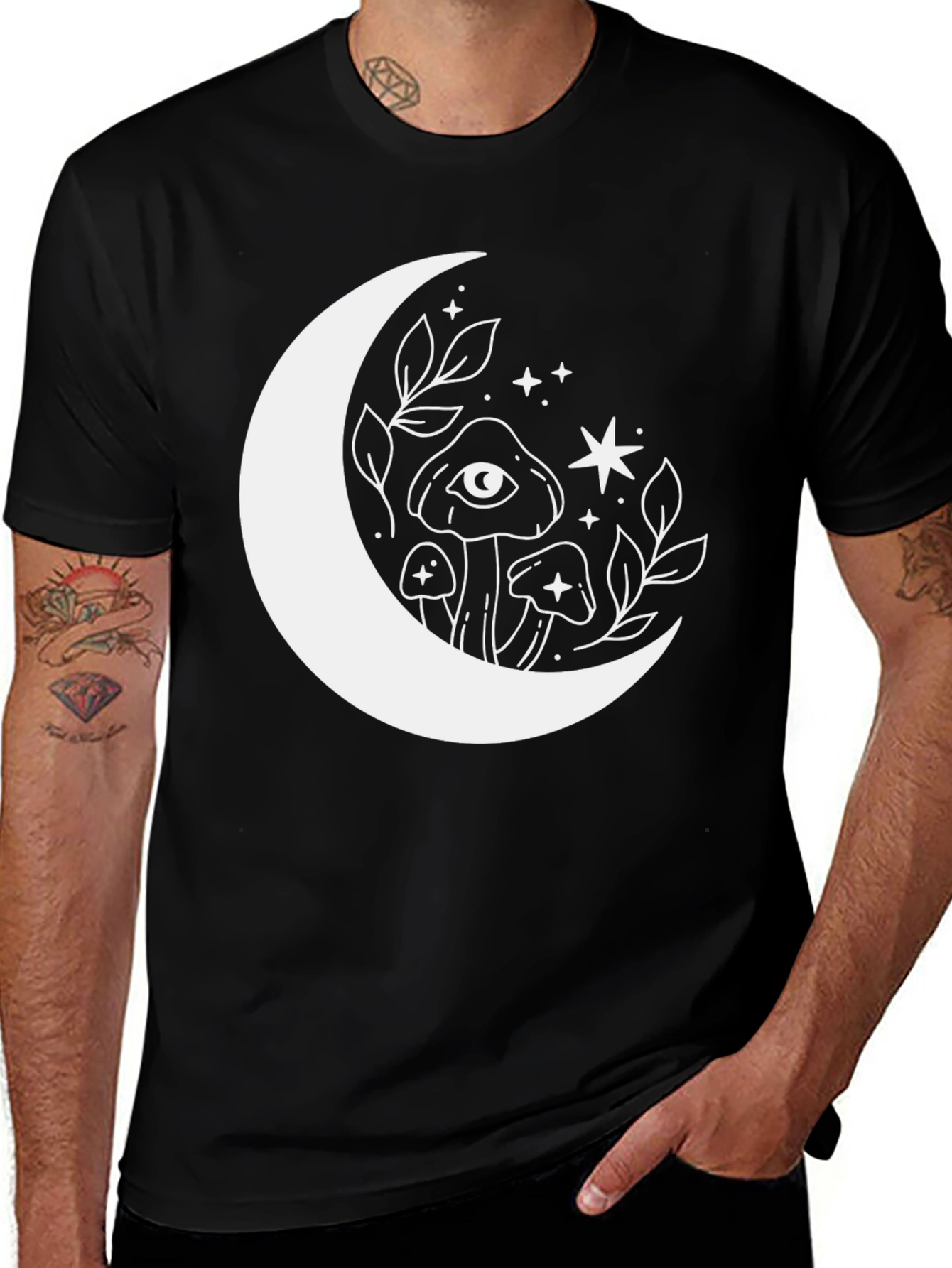 Variant 11 of Mystic Moon Mushroom Graphic T-Shirt