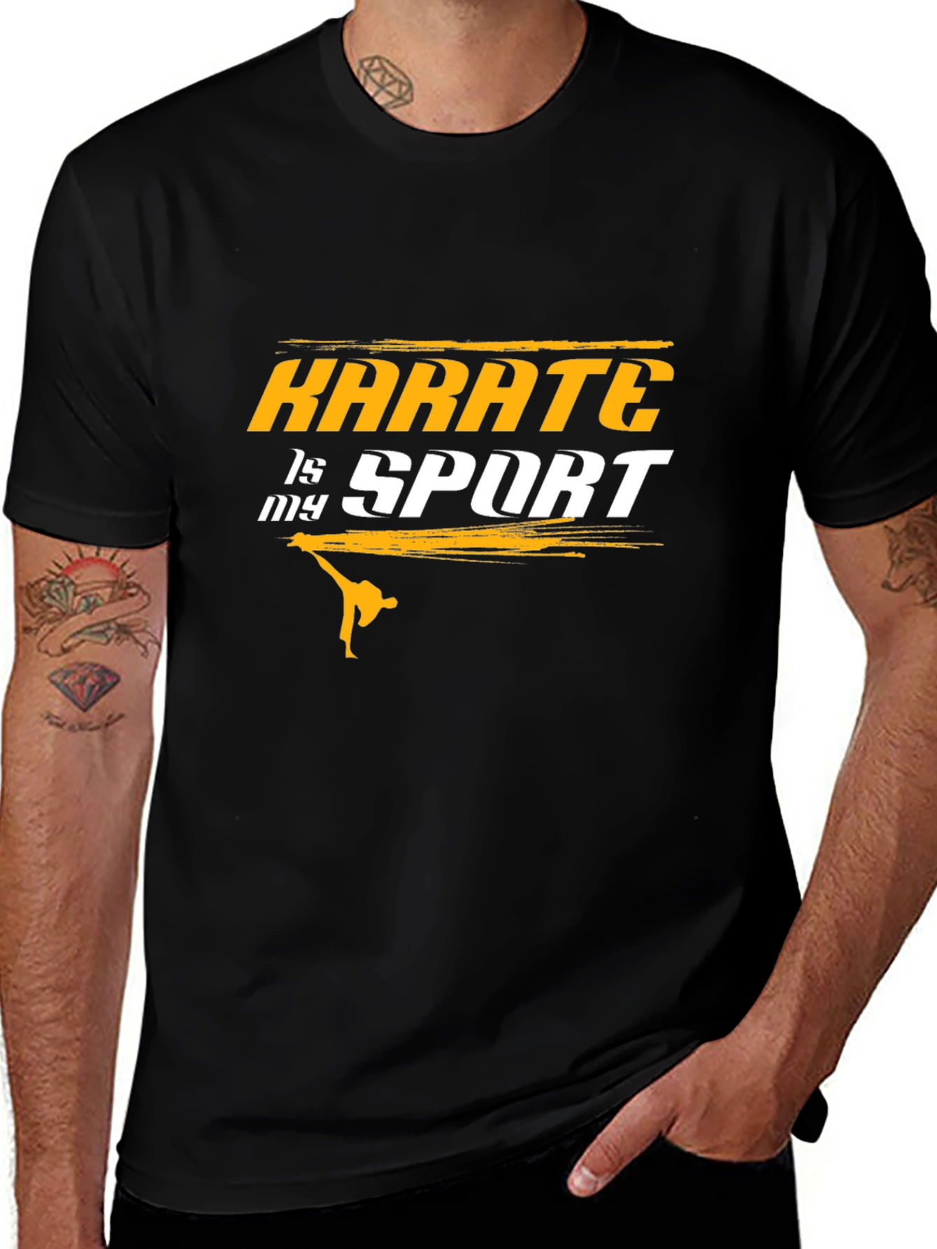 Variant 24 of Karate is My Sport Graphic T-Shirt - Black