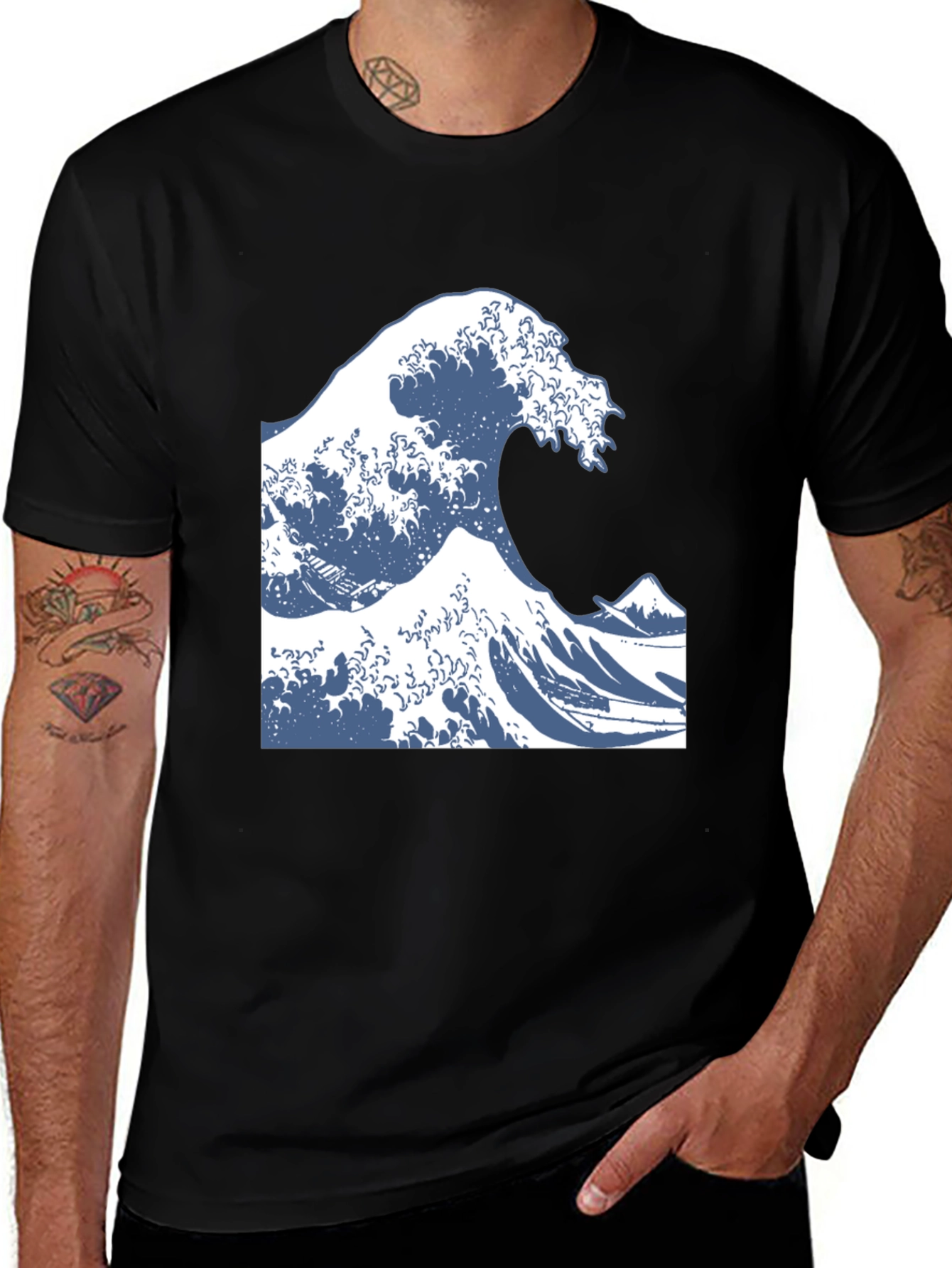 Variant 23 of Great Wave Graphic T-Shirt