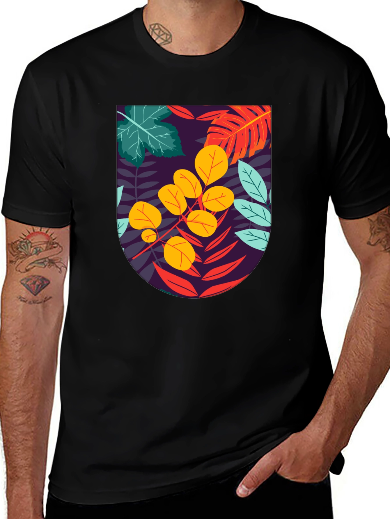 Variant 27 of Tropical Leaves Graphic T-Shirt