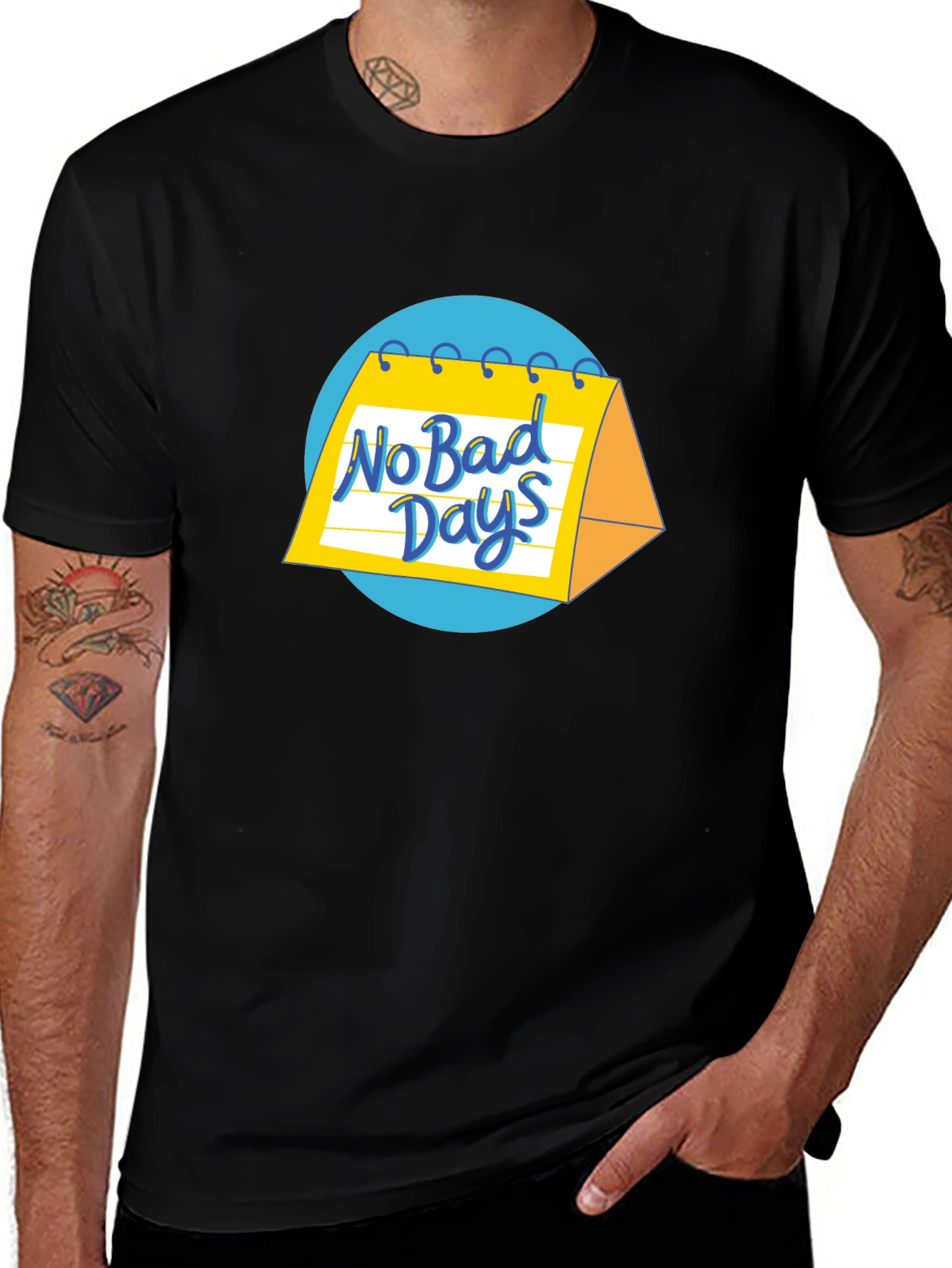 Variant 28 of No Bad Days Graphic Tee - Men's Black T-Shirt