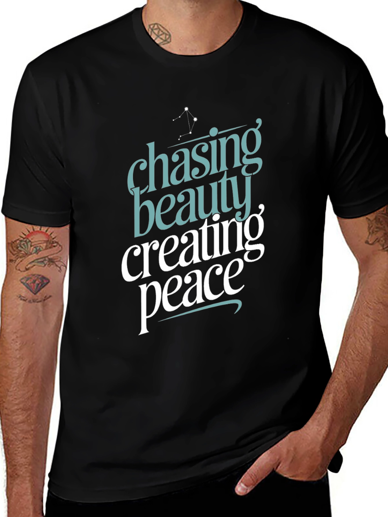 Variant 2 of Chasing Beauty Creating Peace Graphic Tee