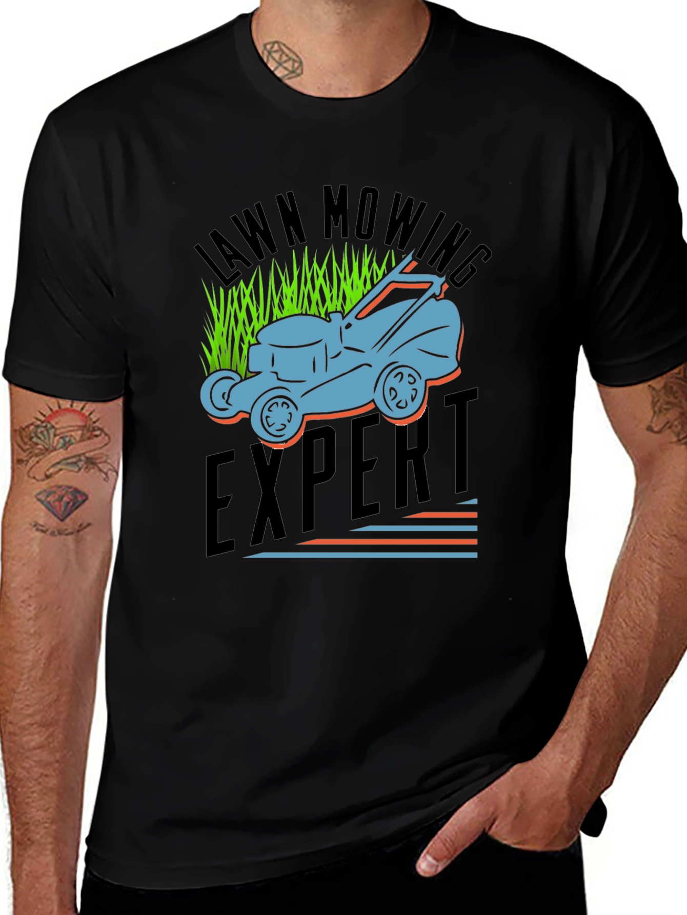 Variant 14 of Lawn Mowing Expert Graphic T-Shirt - Comfortable Fit