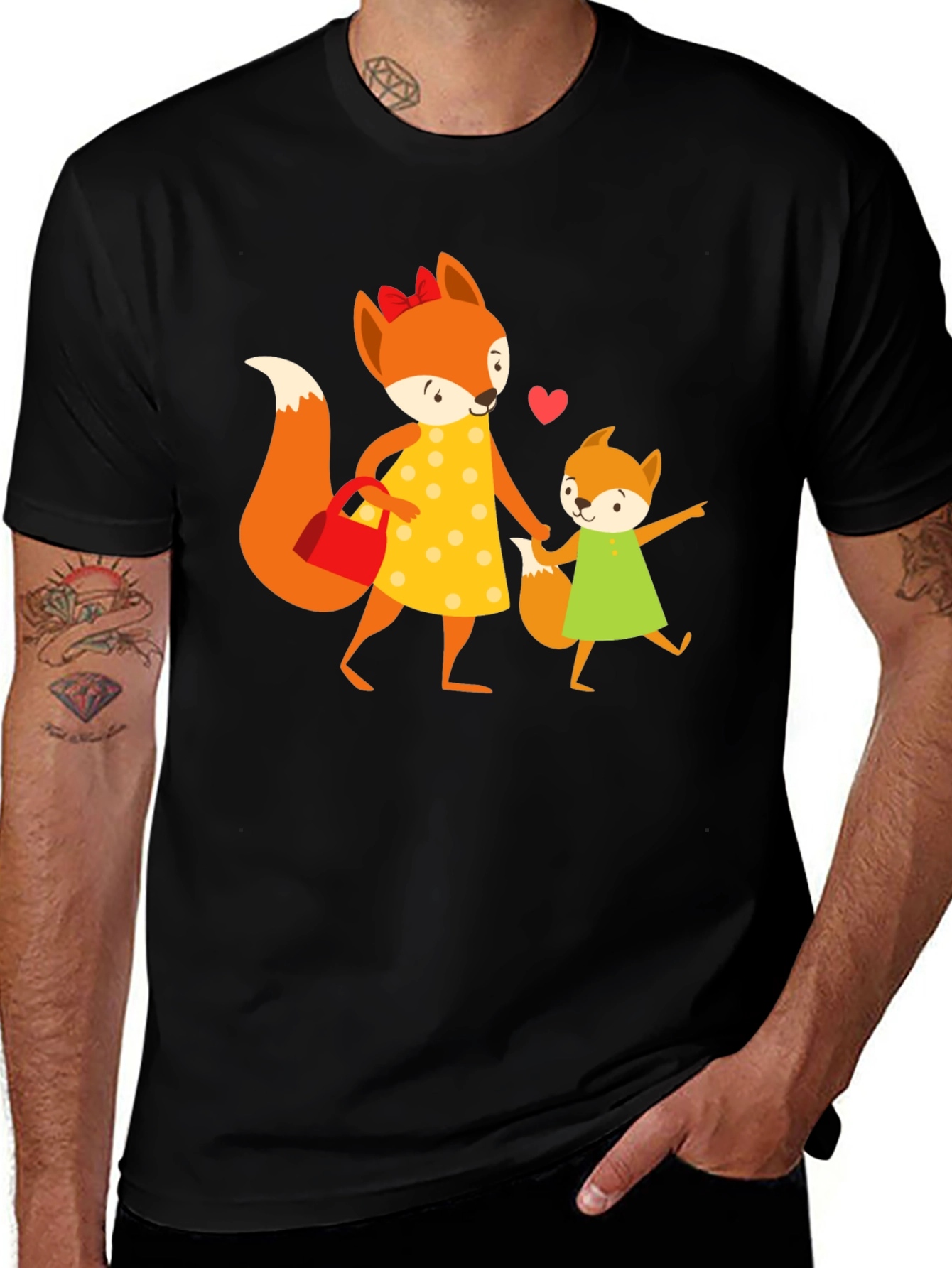 Variant 2 of Fox Mom & Cub Graphic Tee