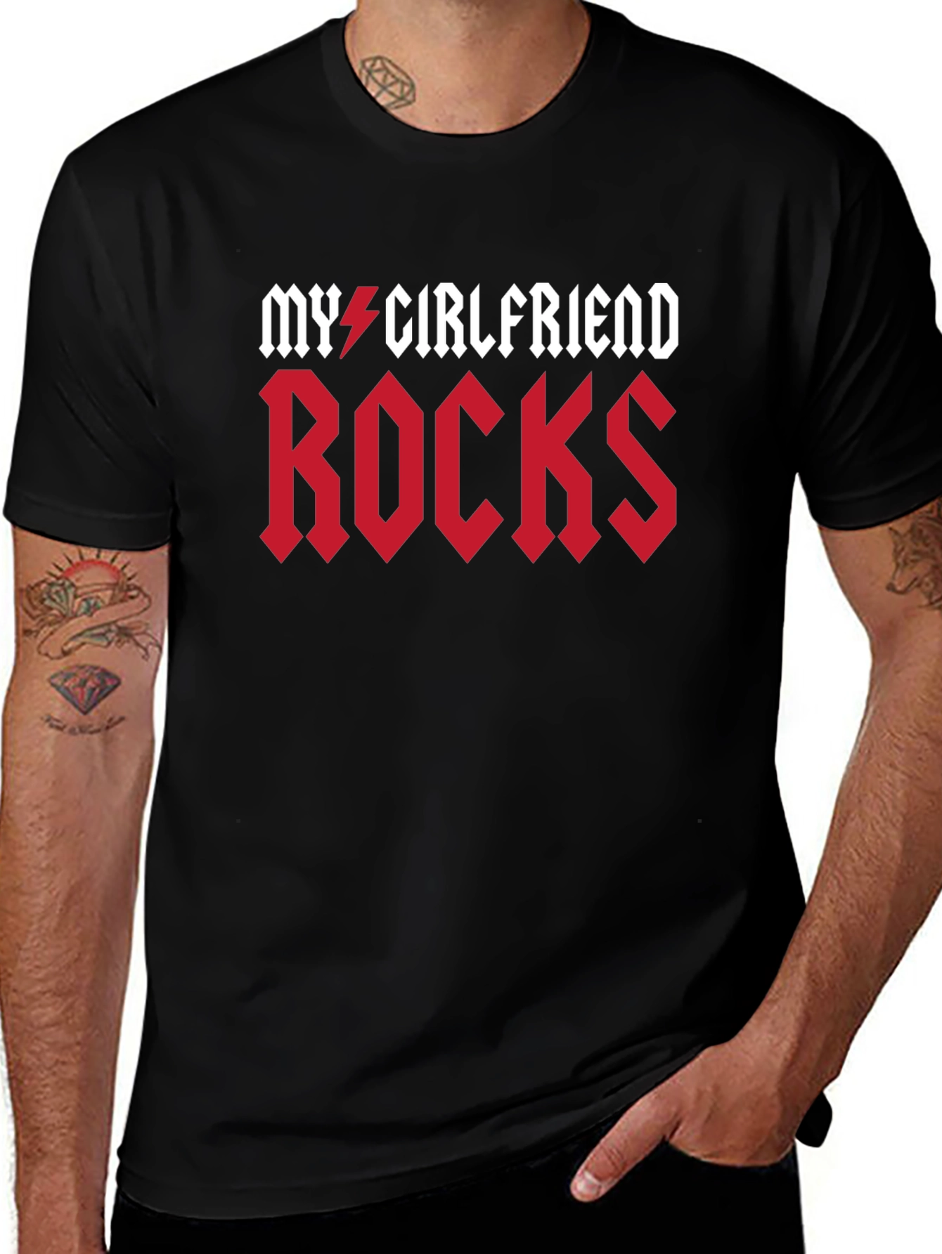 Variant 6 of My Girlfriend Rocks Graphic T-Shirt