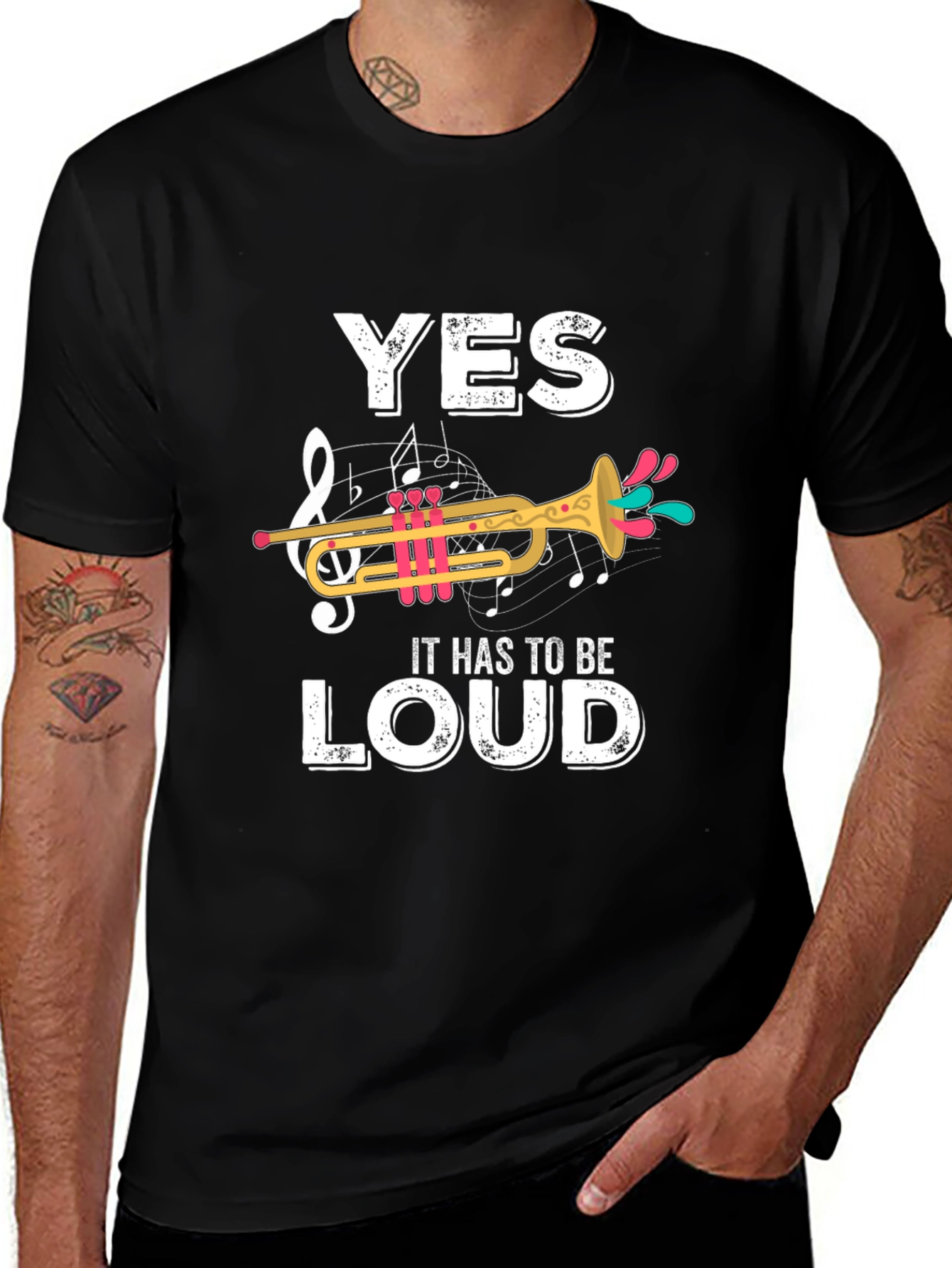 Variant 17 of Yes Loud Trumpet Graphic T-Shirt