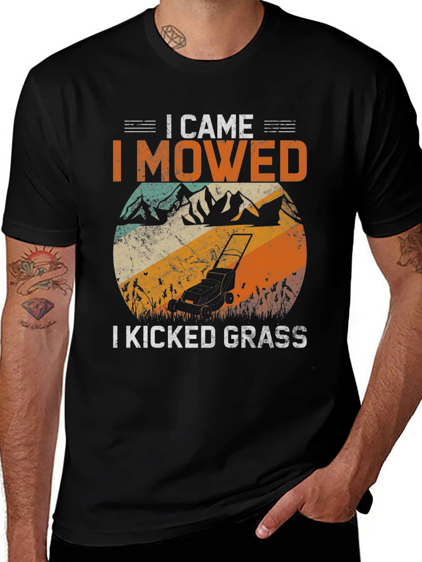 Variant 27 of I Came I Mowed I Kicked Grass T-Shirt