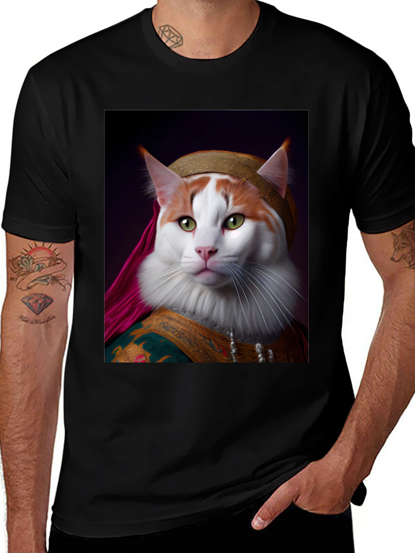 Variant 10 of Cat Royalty Graphic Tee - Unique Fashion