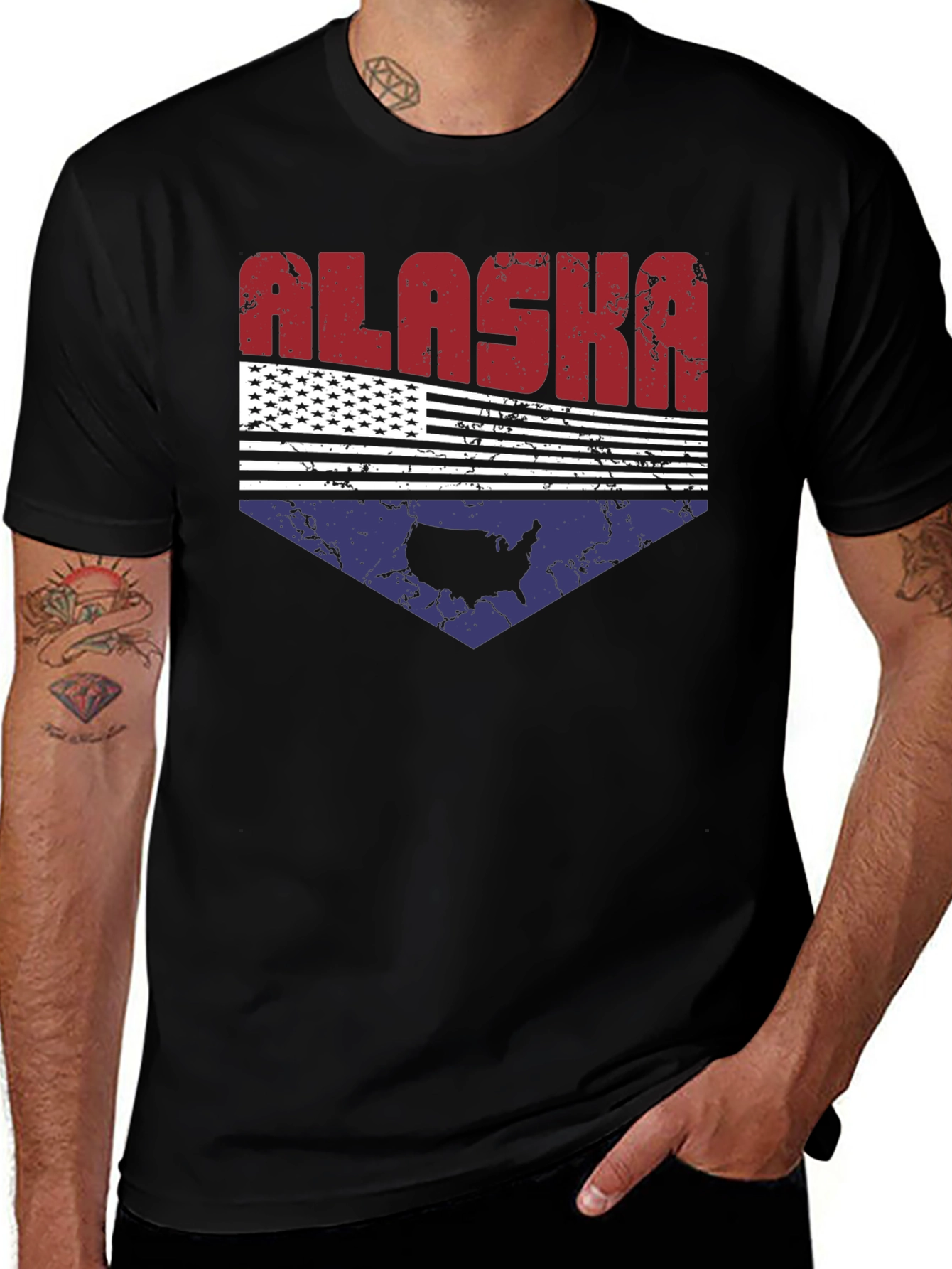 Variant 25 of Alaska Patriotic Graphic T-Shirt