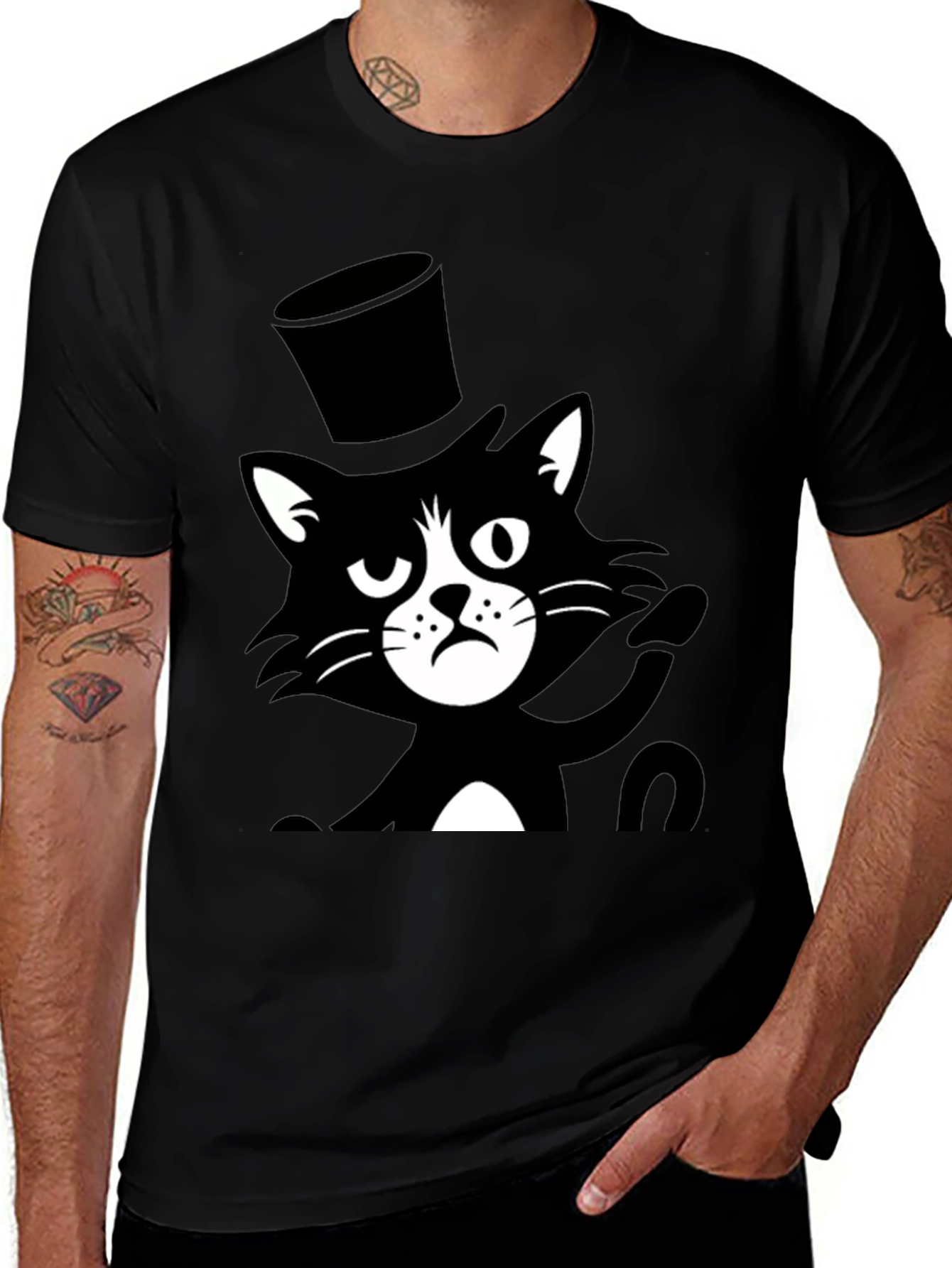 Variant 11 of Top Hat Cat T-Shirt - Unisex