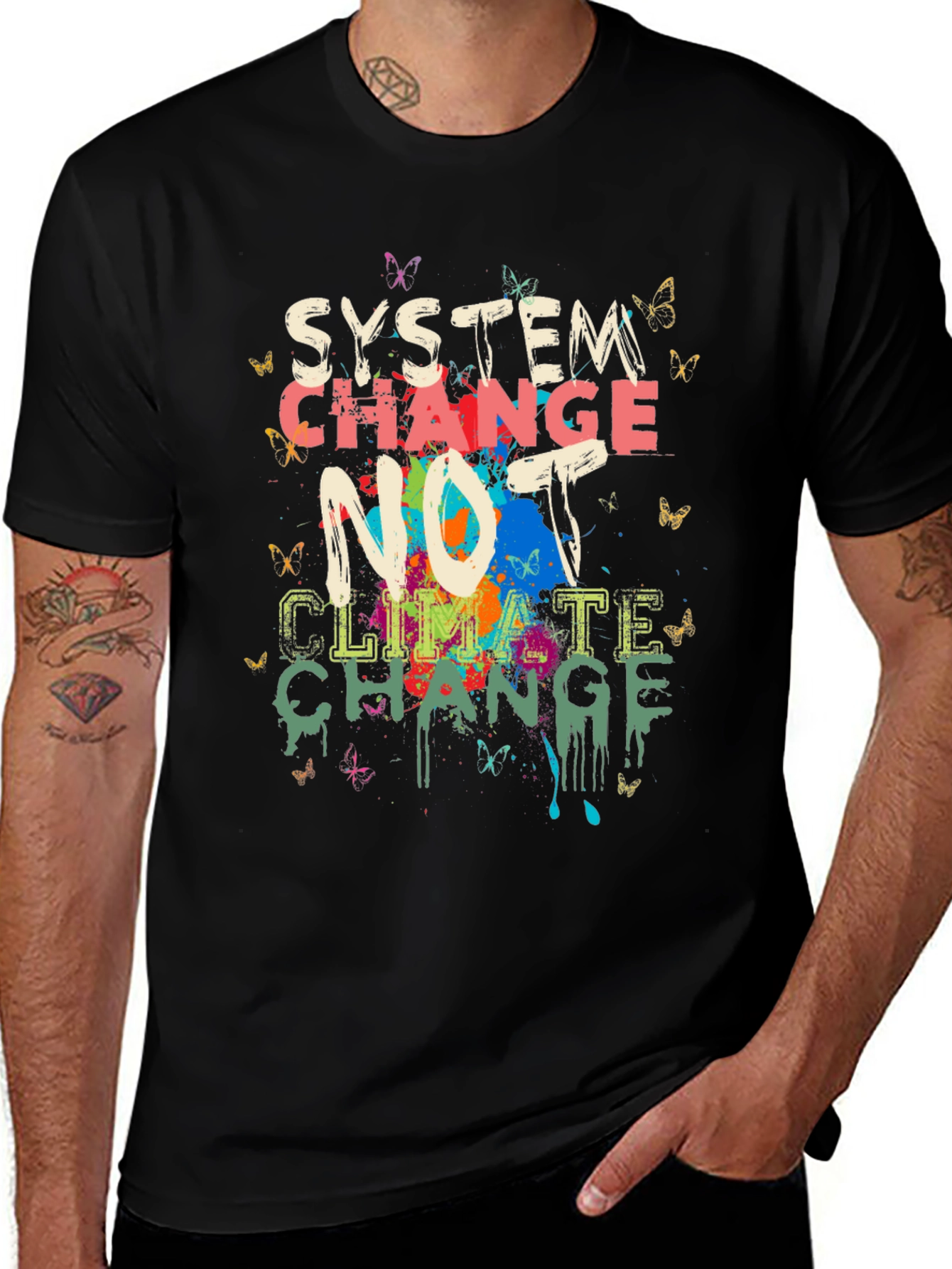 Variant 8 of System Change Not Climate Change T-Shirt