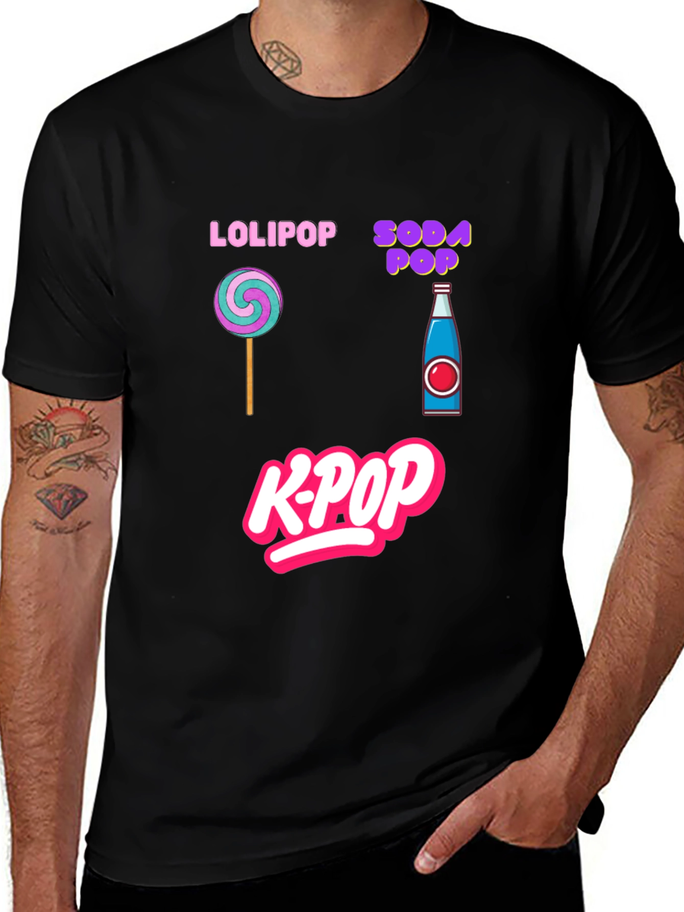 K-Pop Lollipop Soda Pop Graphic T-Shirt