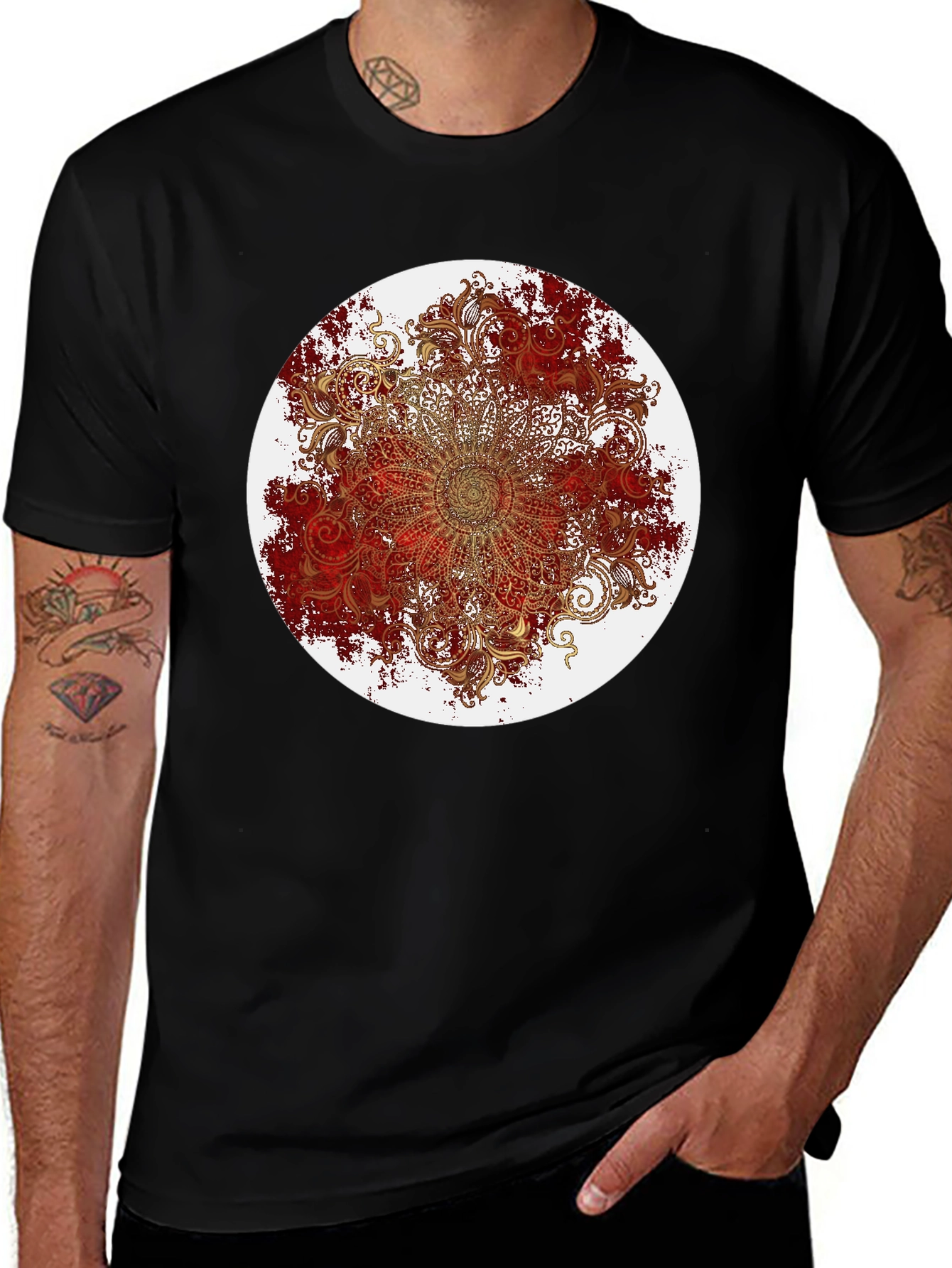 Variant 10 of Floral Mandala Graphic T-Shirt
