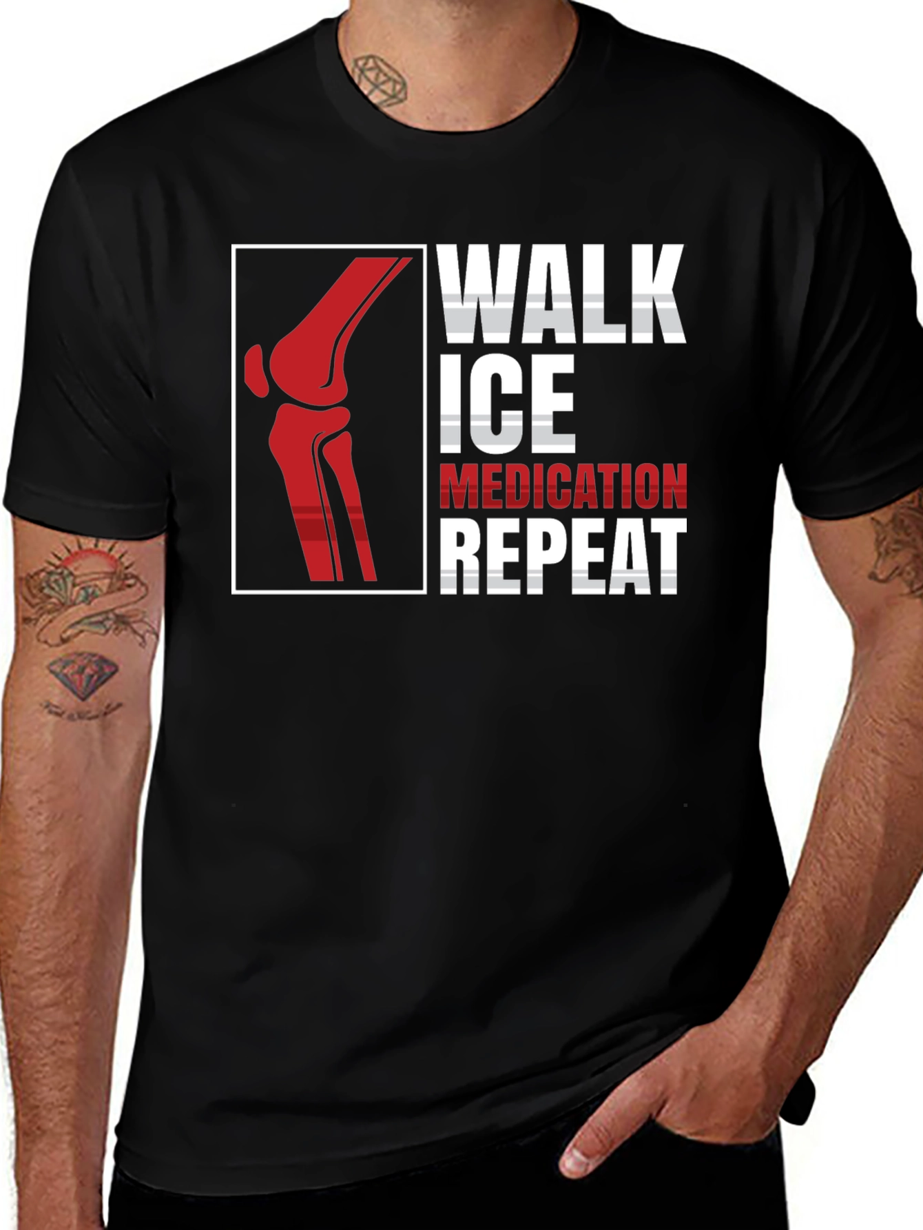Walk Ice Medication Repeat T-Shirt