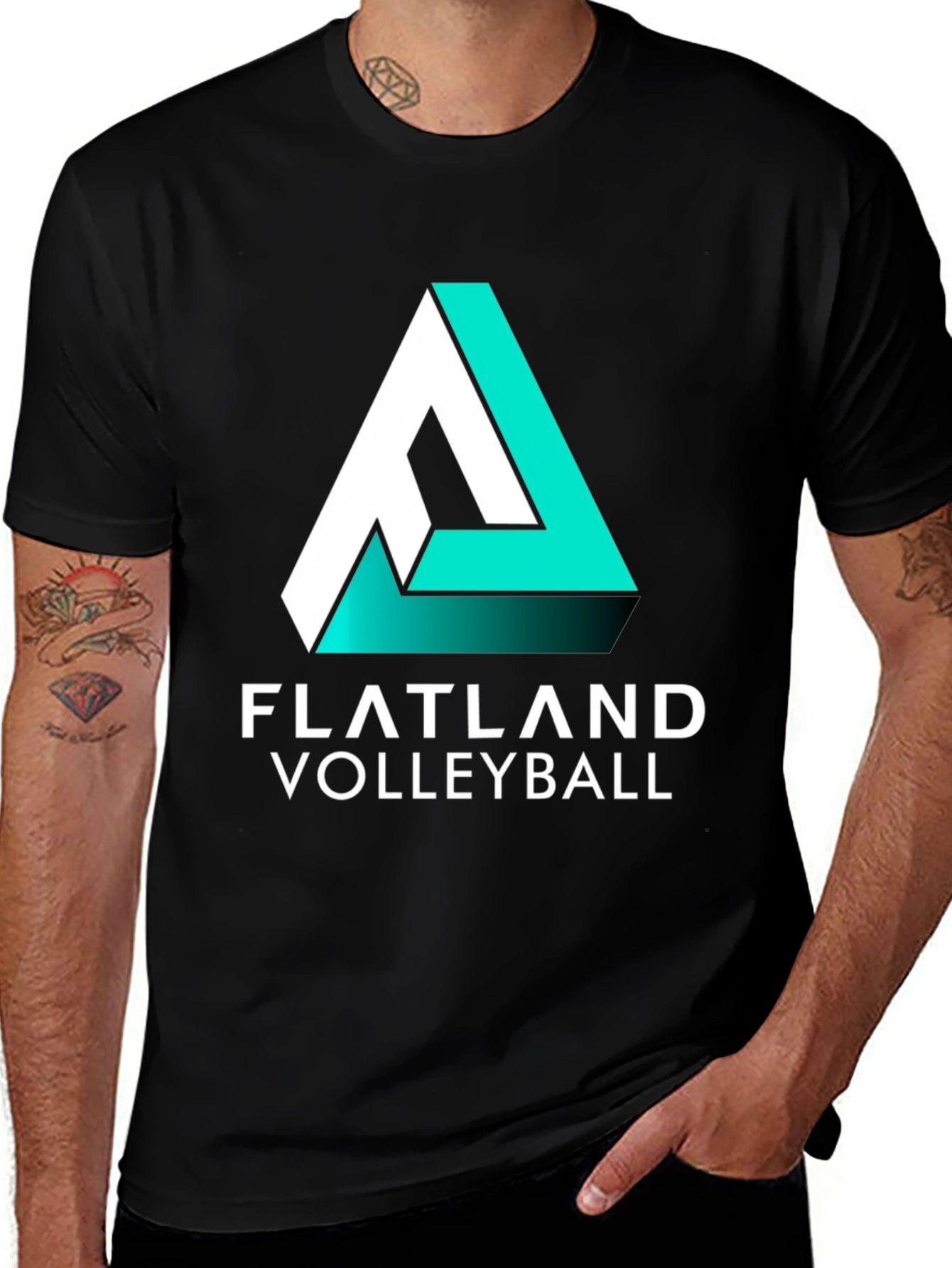 Variant 19 of Flatland Volleyball Graphic Tee - Sporty Casual Shirt