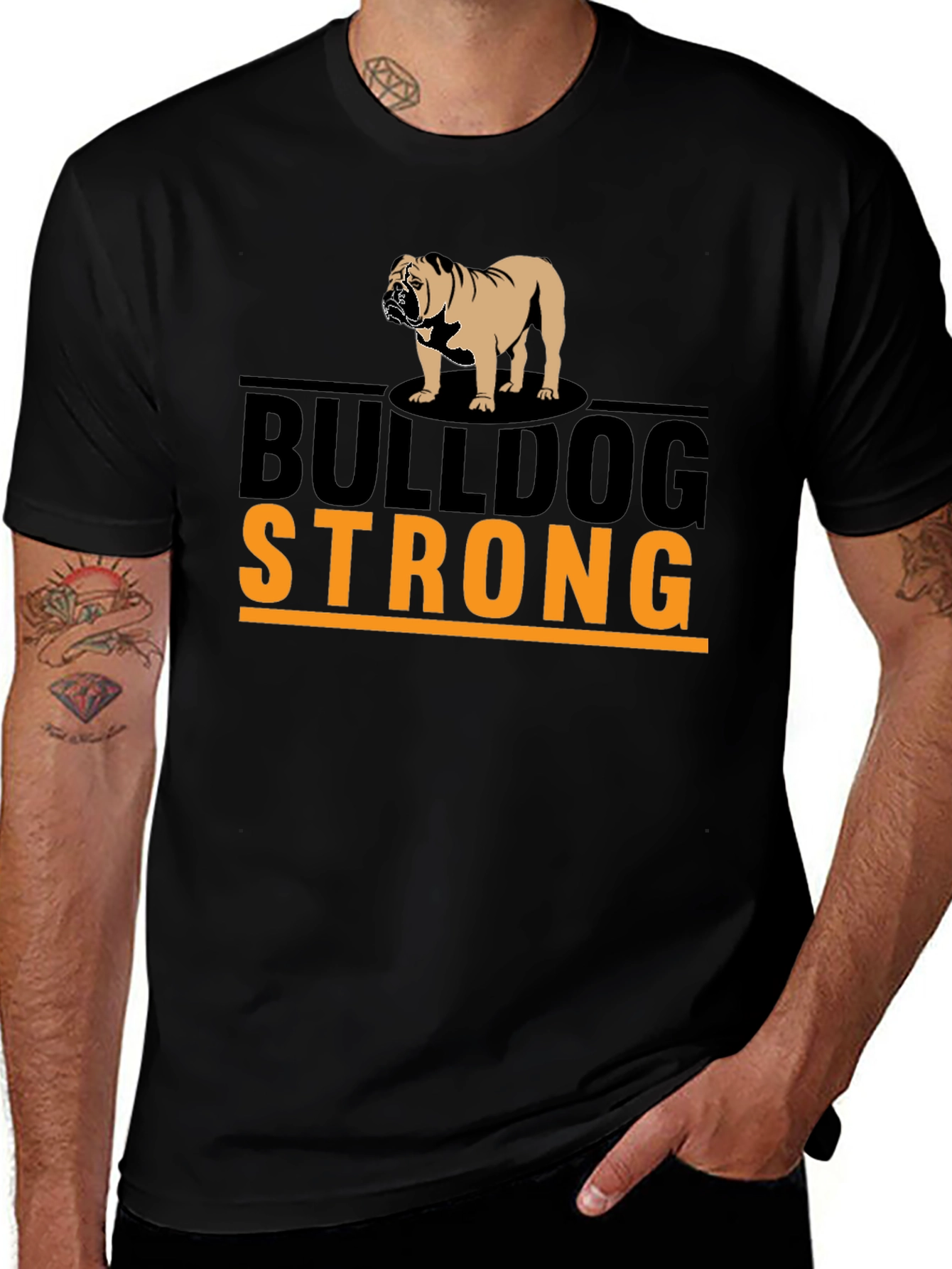 Variant 7 of Bulldog Strong Graphic Tee - Comfort & Style