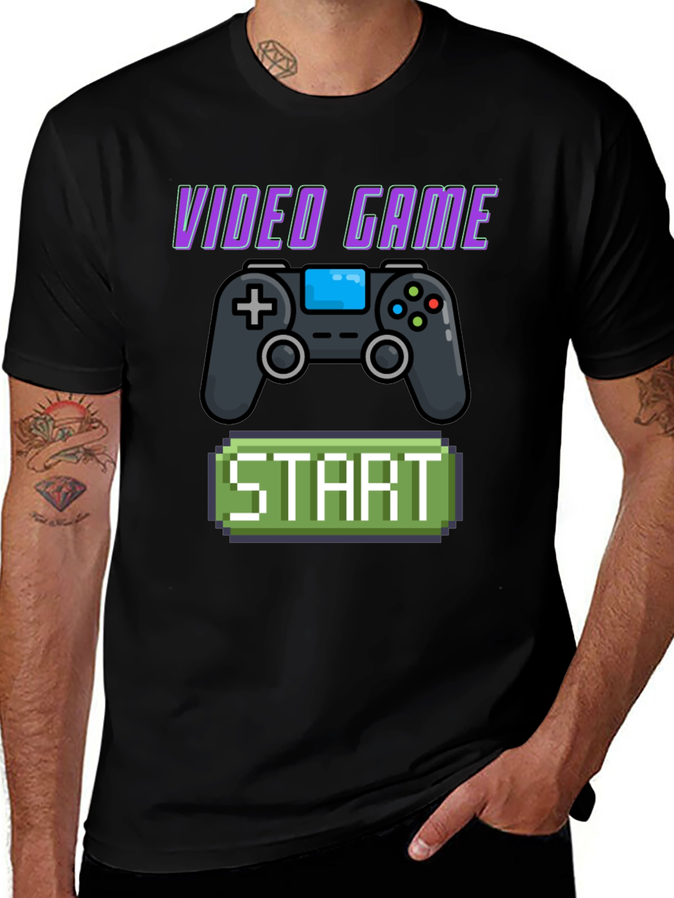 Variant 15 of Video Game Start T-Shirt - Retro Gaming Style