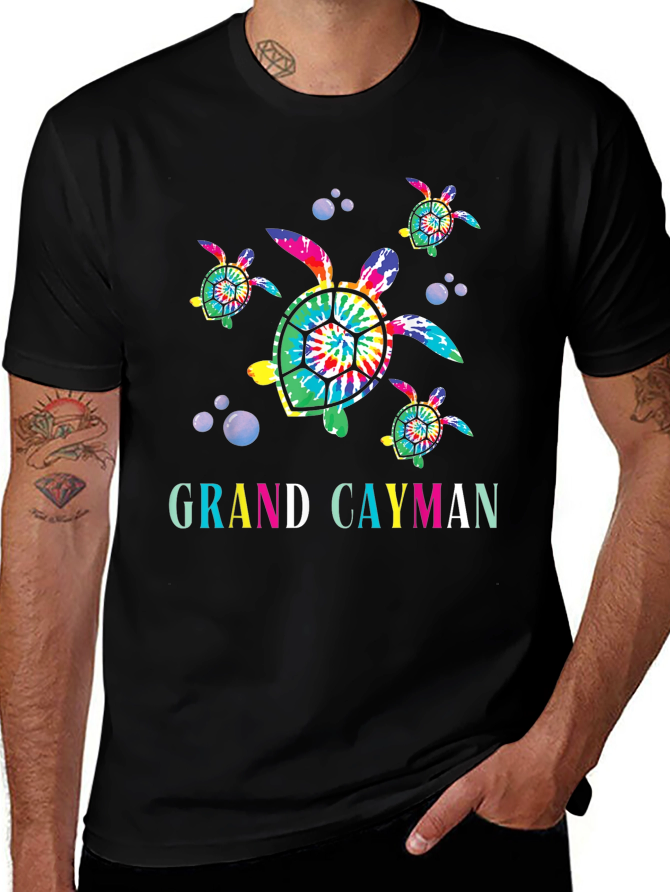 Grand Cayman Turtle Tie-Dye T-Shirt