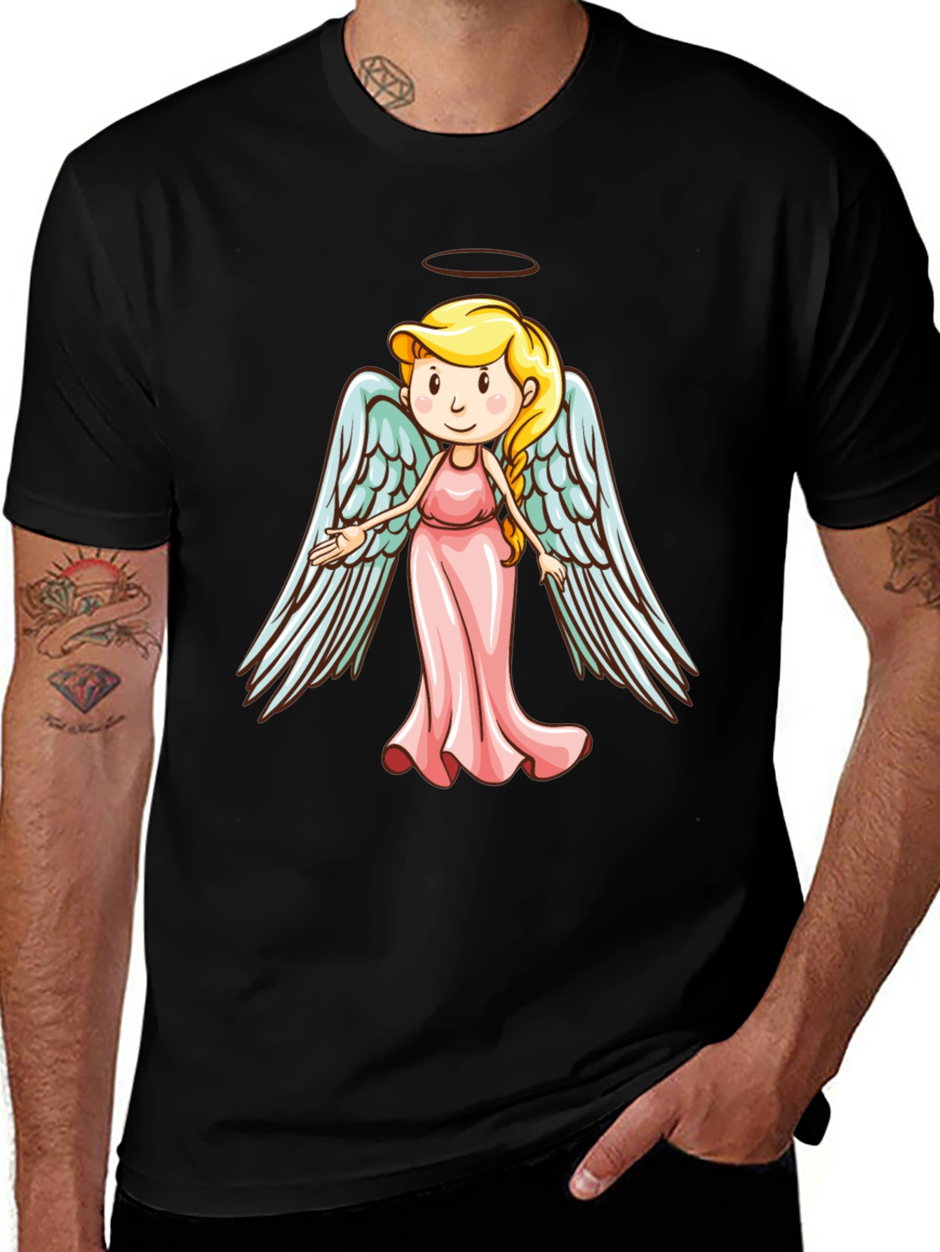 Angel Graphic Tee - Soft Cotton Blend