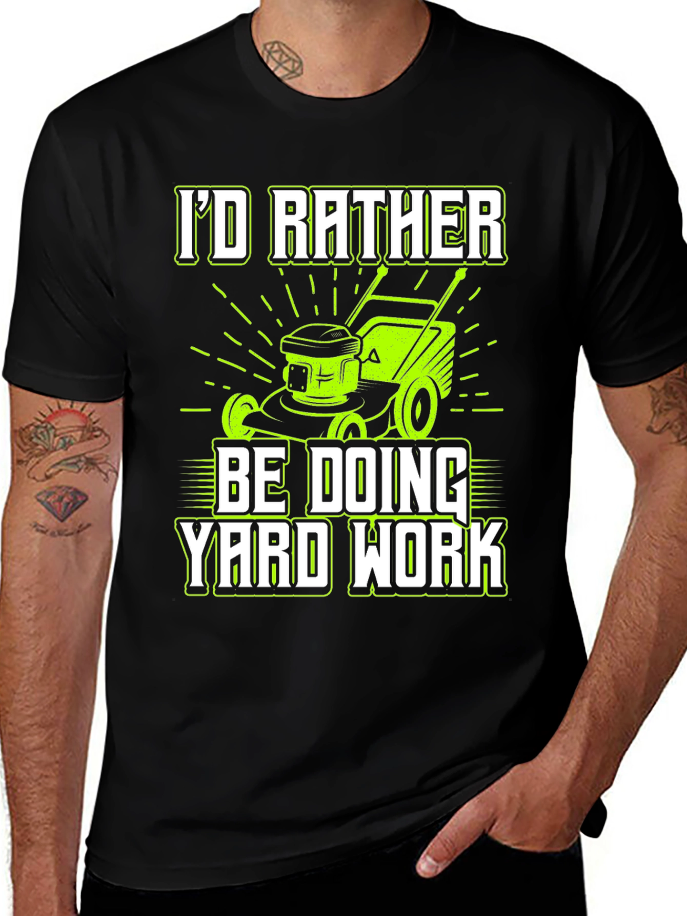 Variant 27 of Yard Work T-Shirt - Lawn Mower Graphic Tee