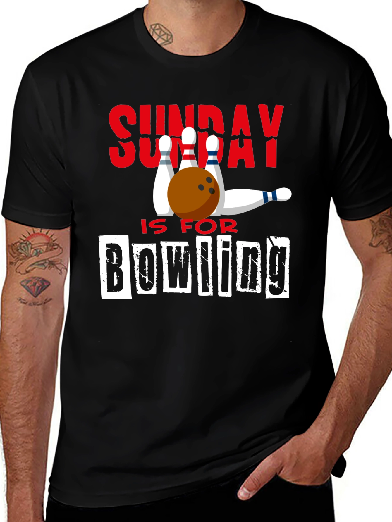 Variant 21 of Sunday is for Bowling Graphic T-Shirt
