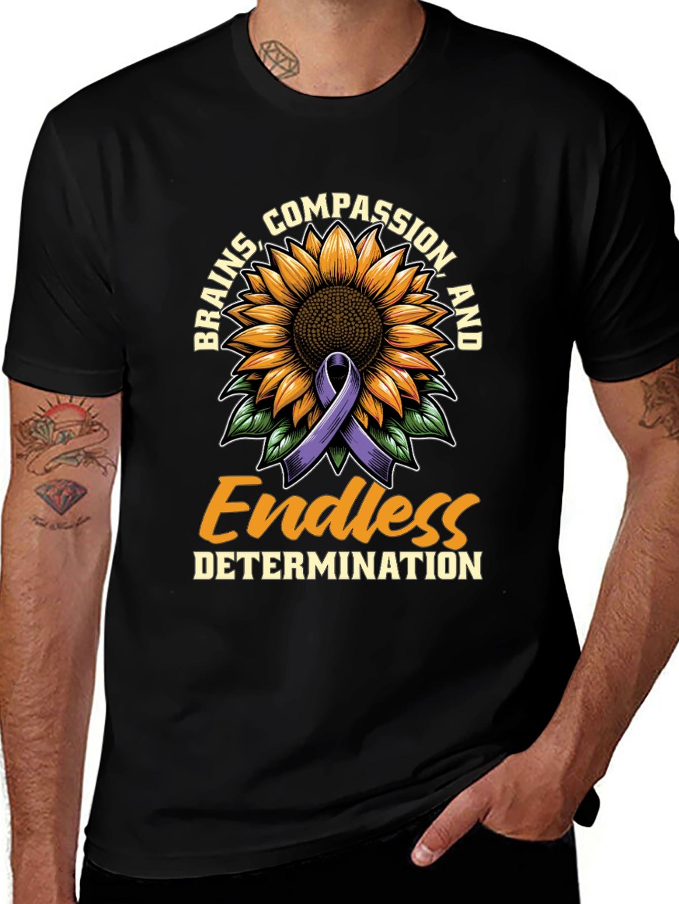 Variant 5 of Brains, Compassion, Endless Determination T-Shirt