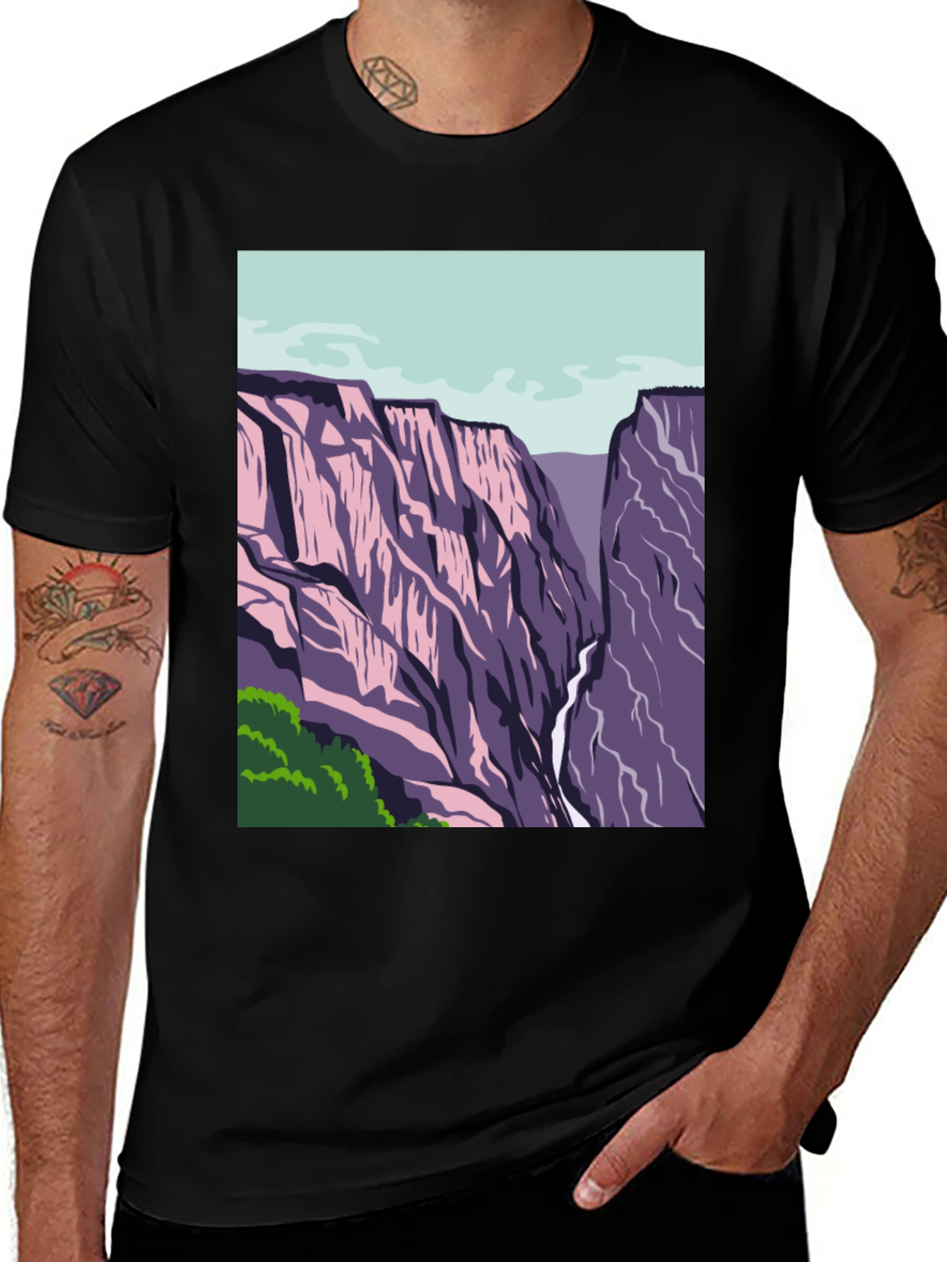 Variant 12 of Yosemite Valley Graphic Tee - Black