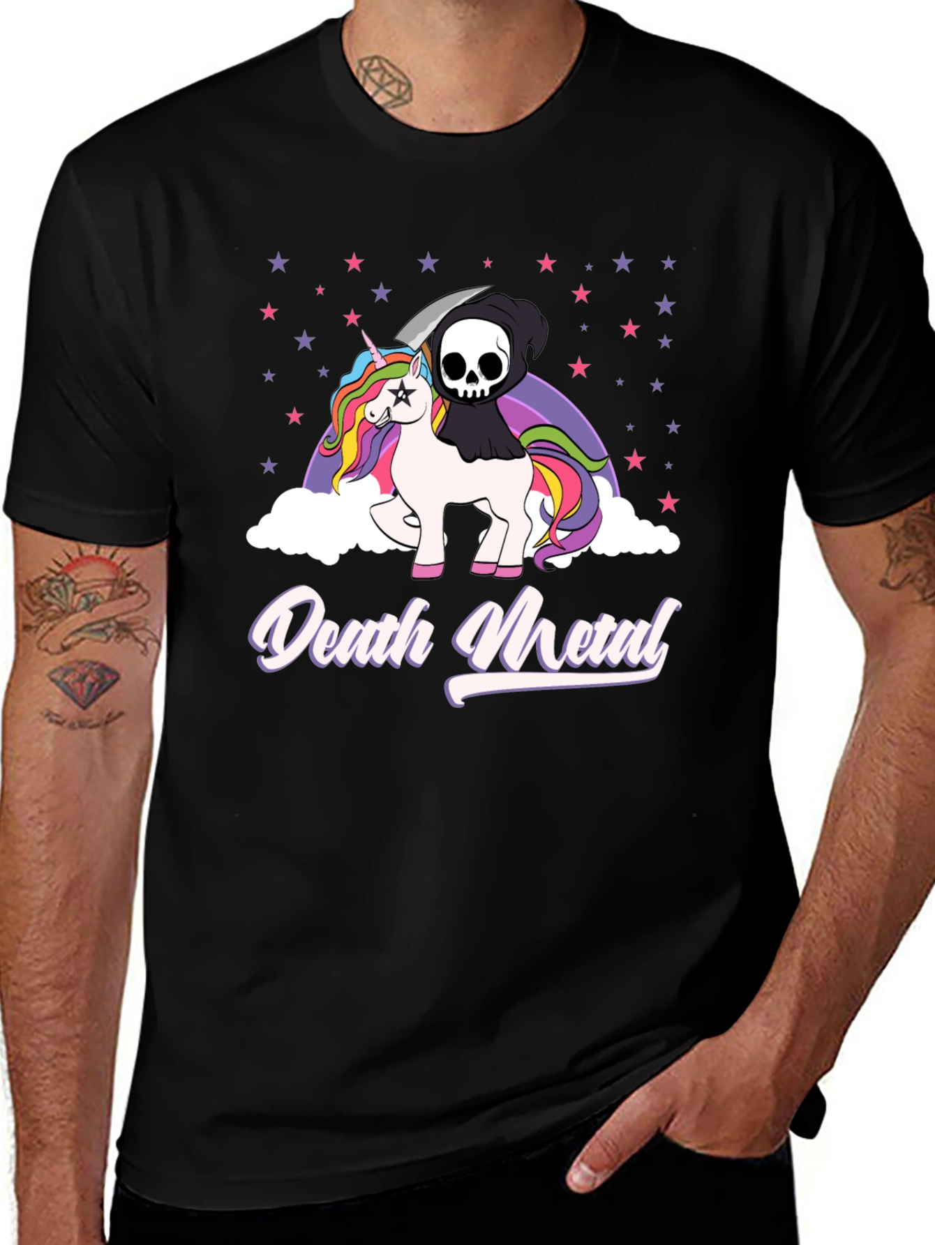 Variant 27 of Death Metal Unicorn T-Shirt - Black