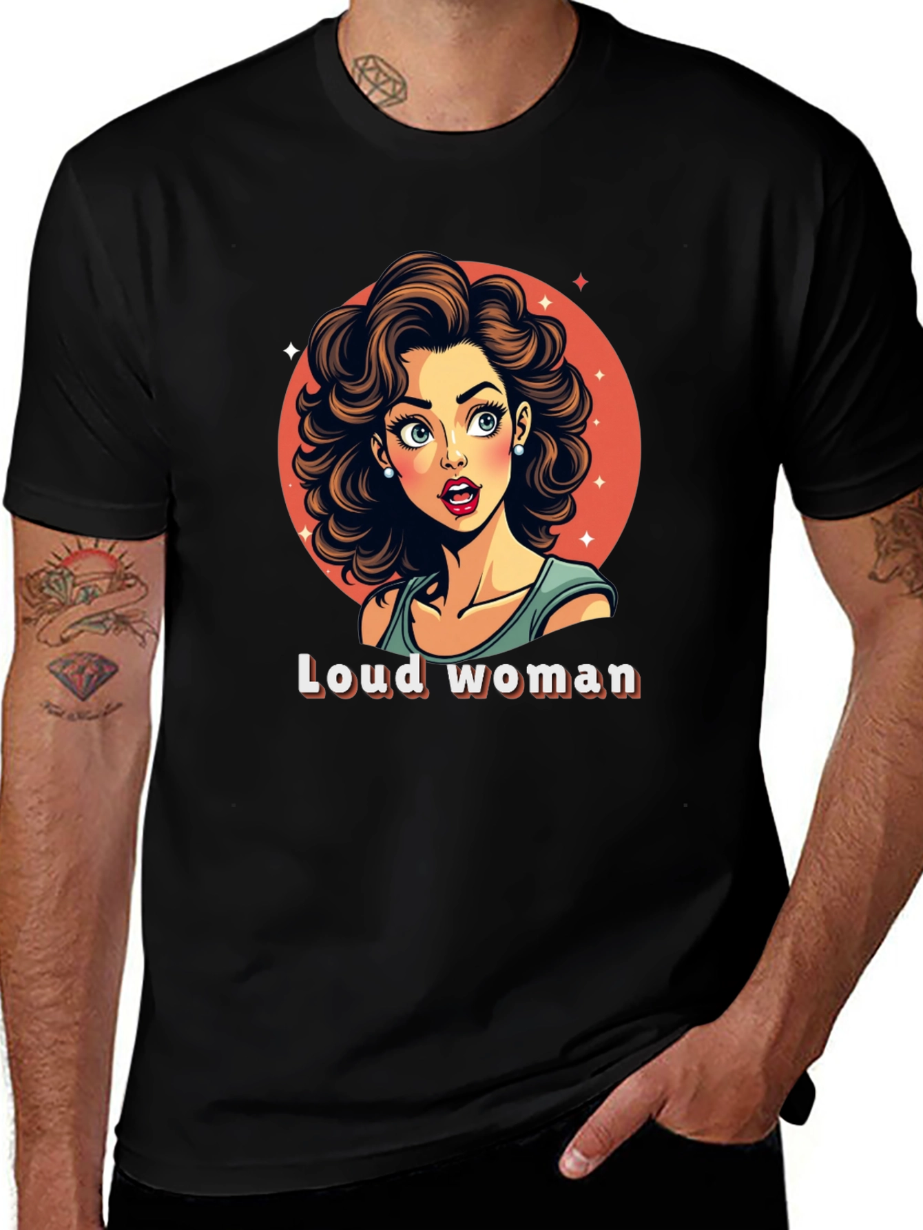 Variant 21 of Loud Woman Graphic Tee - Stylish & Fun