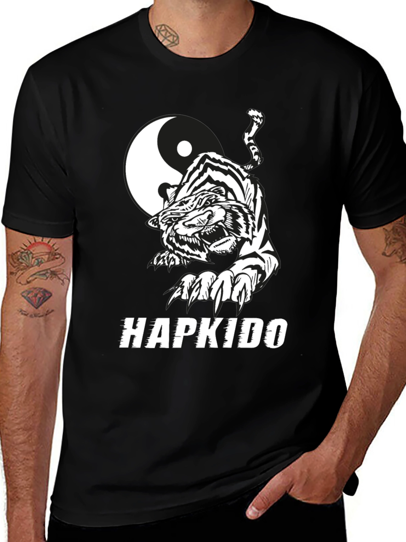 Hapkido Tiger Yin Yang Graphic Tee
