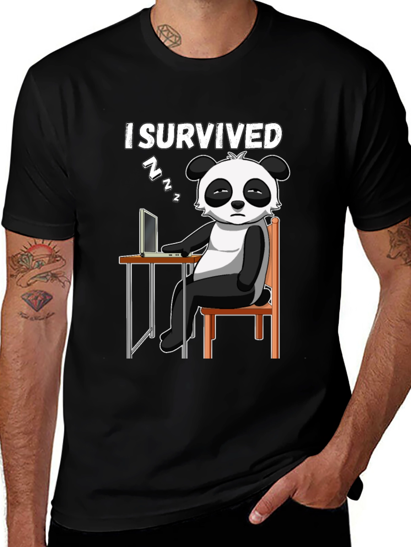 Variant 6 of I Survived Panda Graphic T-Shirt