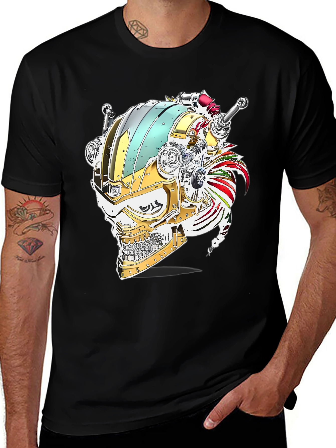Variant 24 of Steampunk Skull Graphic Tee
