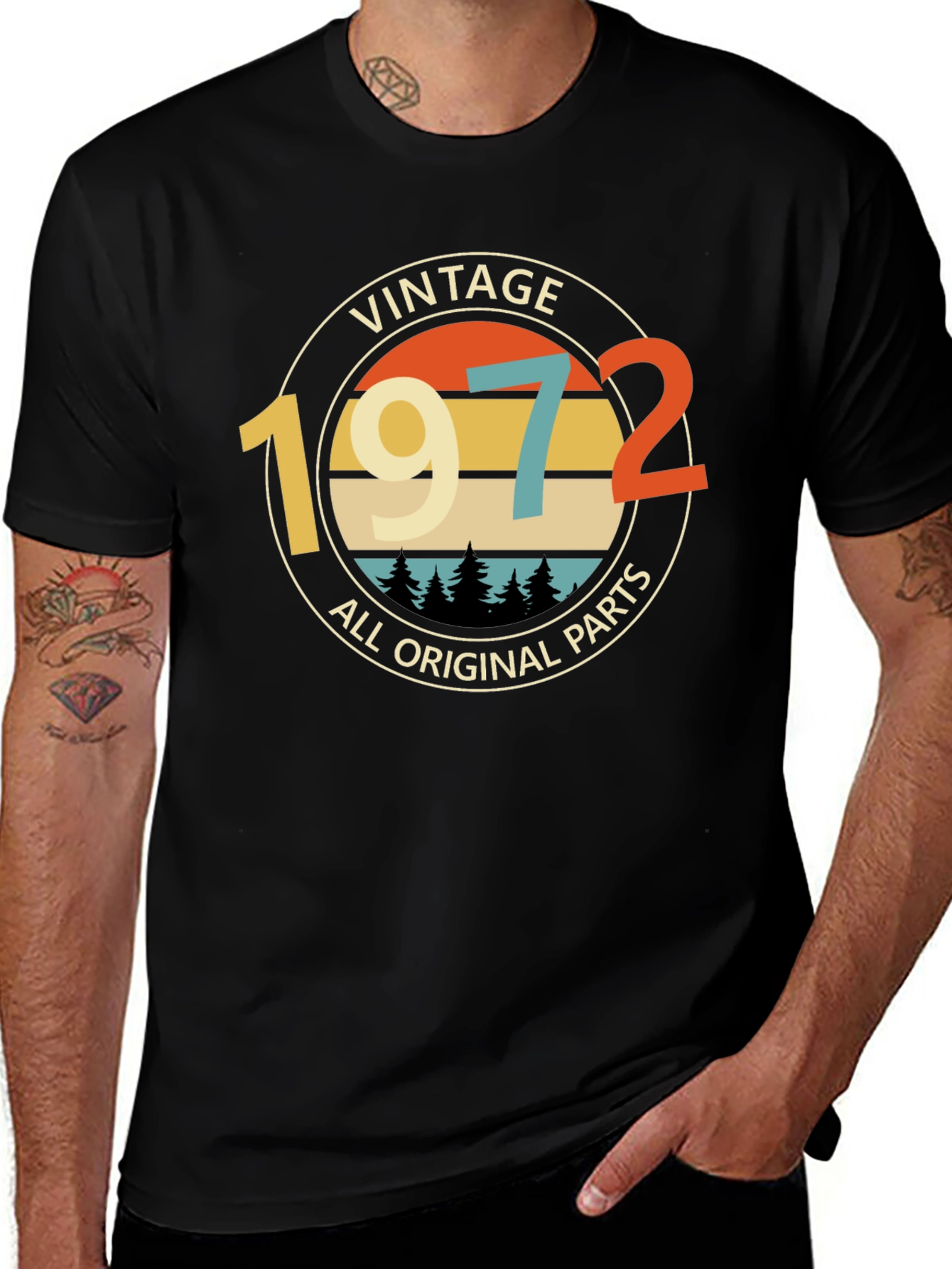 Variant 20 of Vintage 1972 All Original Parts T-Shirt