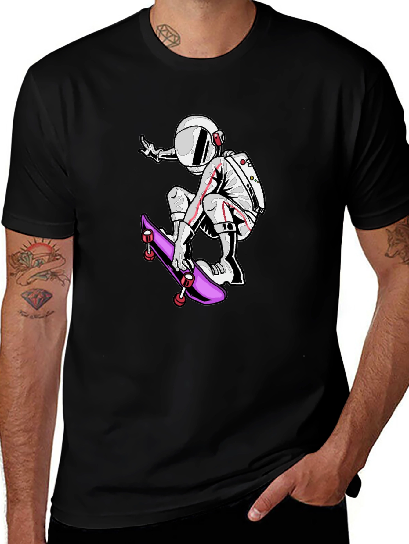 Variant 24 of Skateboarding Astronaut Graphic T-Shirt