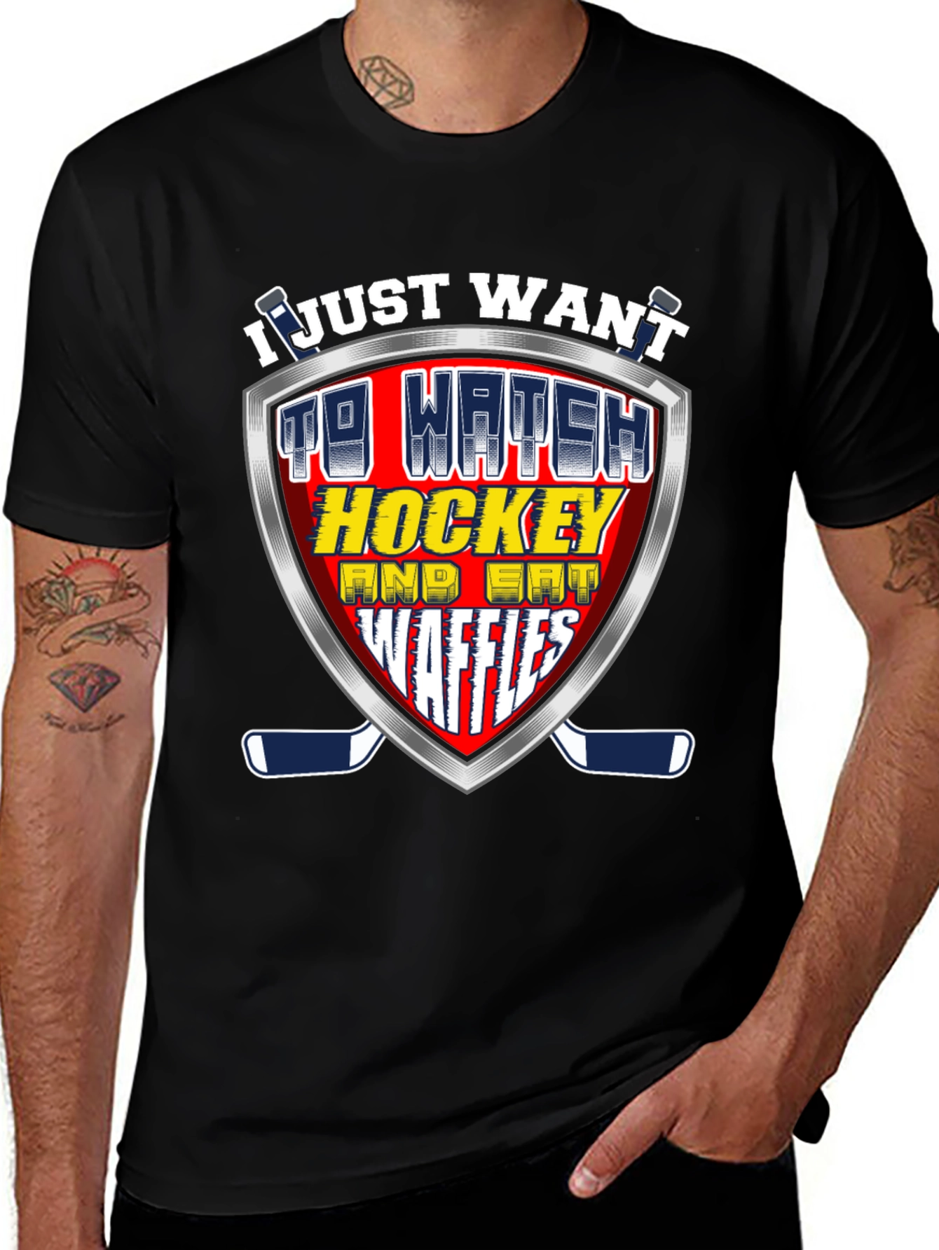 Variant 12 of Hockey & Waffles Graphic Tee