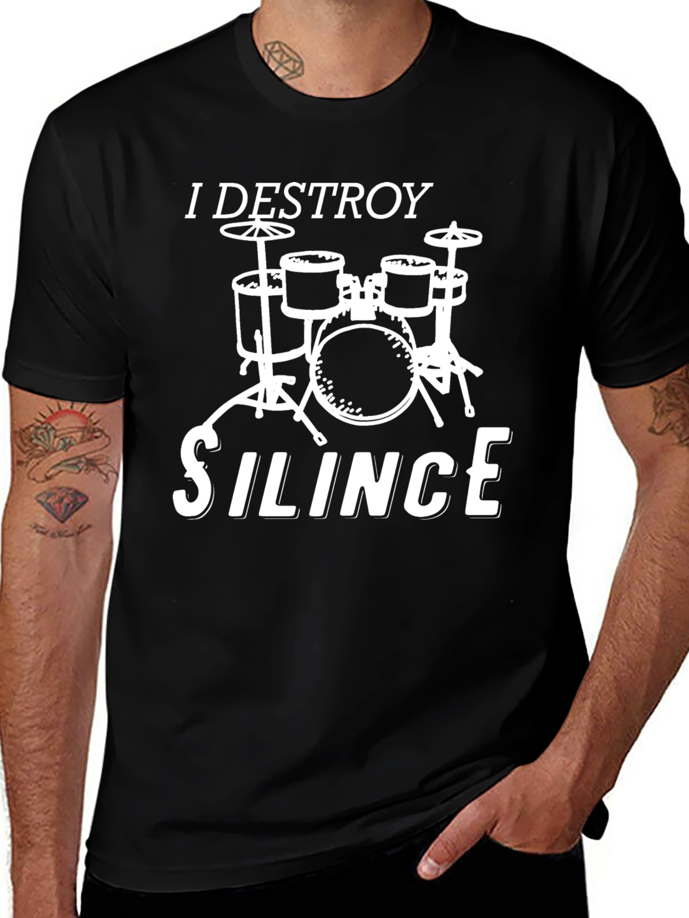 I Destroy Silence Drummer T-Shirt